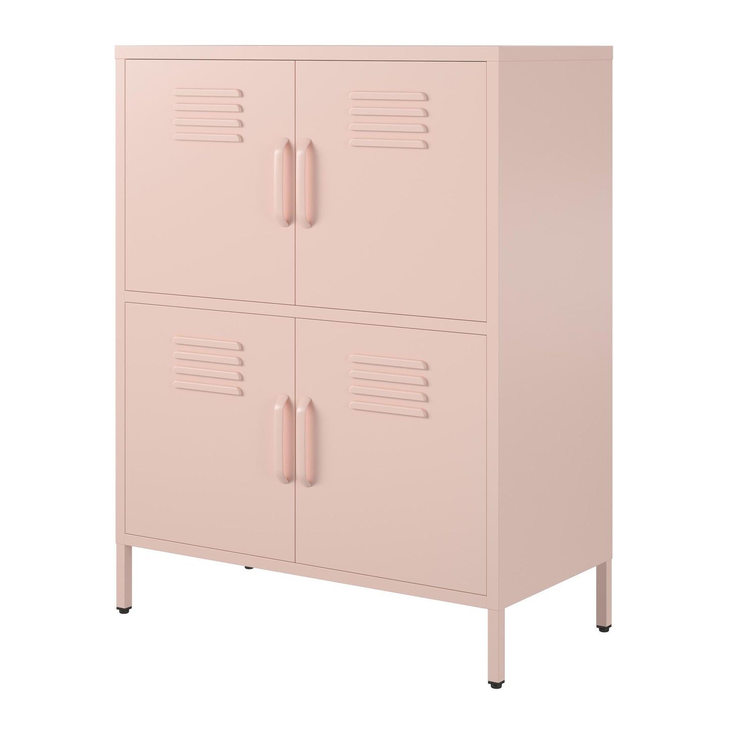 Mission District 4 Door Cabinet - Pale Pink