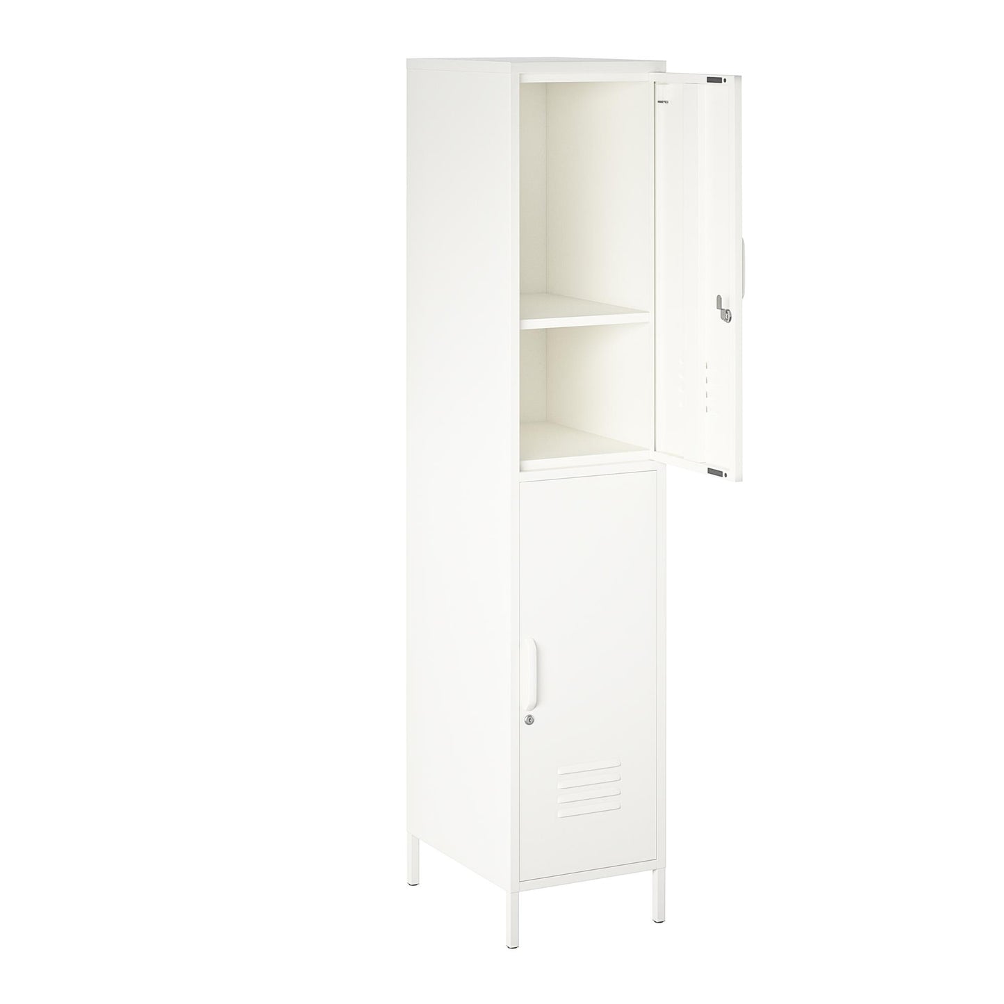Mission District 2 Door Cabinet - White
