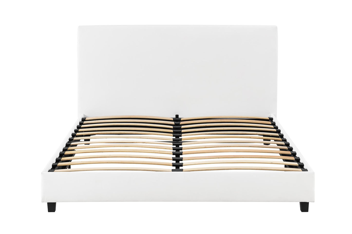 Mainstays Upholstered Bed - Queen - White Faux leather - Queen