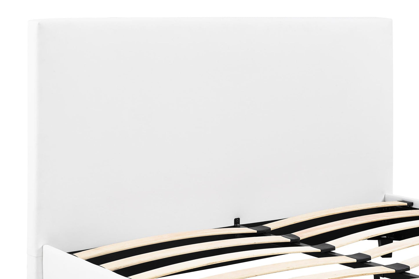 Mainstays Upholstered Bed - Queen - White Faux leather - Queen