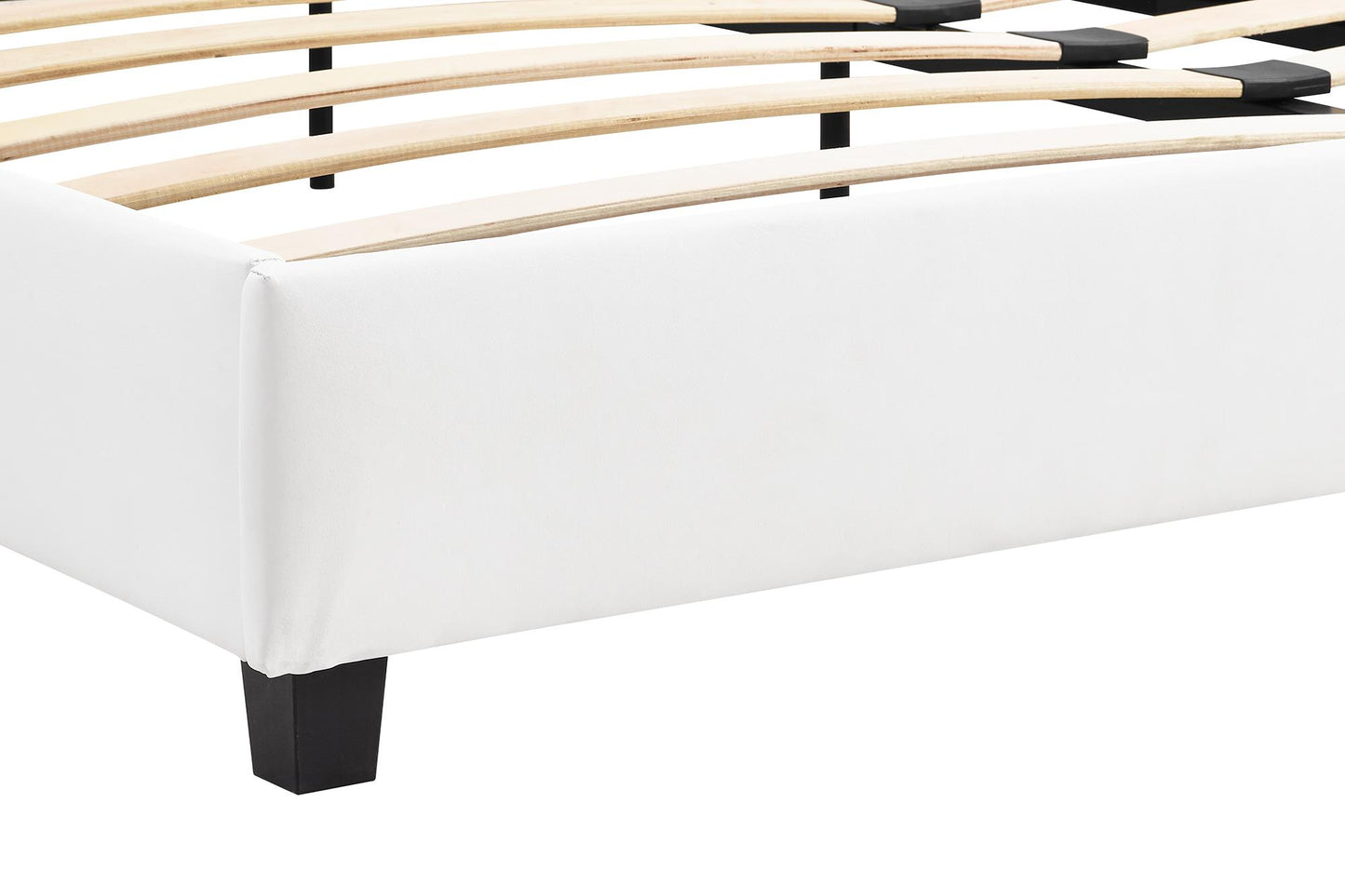 Mainstays Upholstered Bed - Queen - White Faux leather - Queen