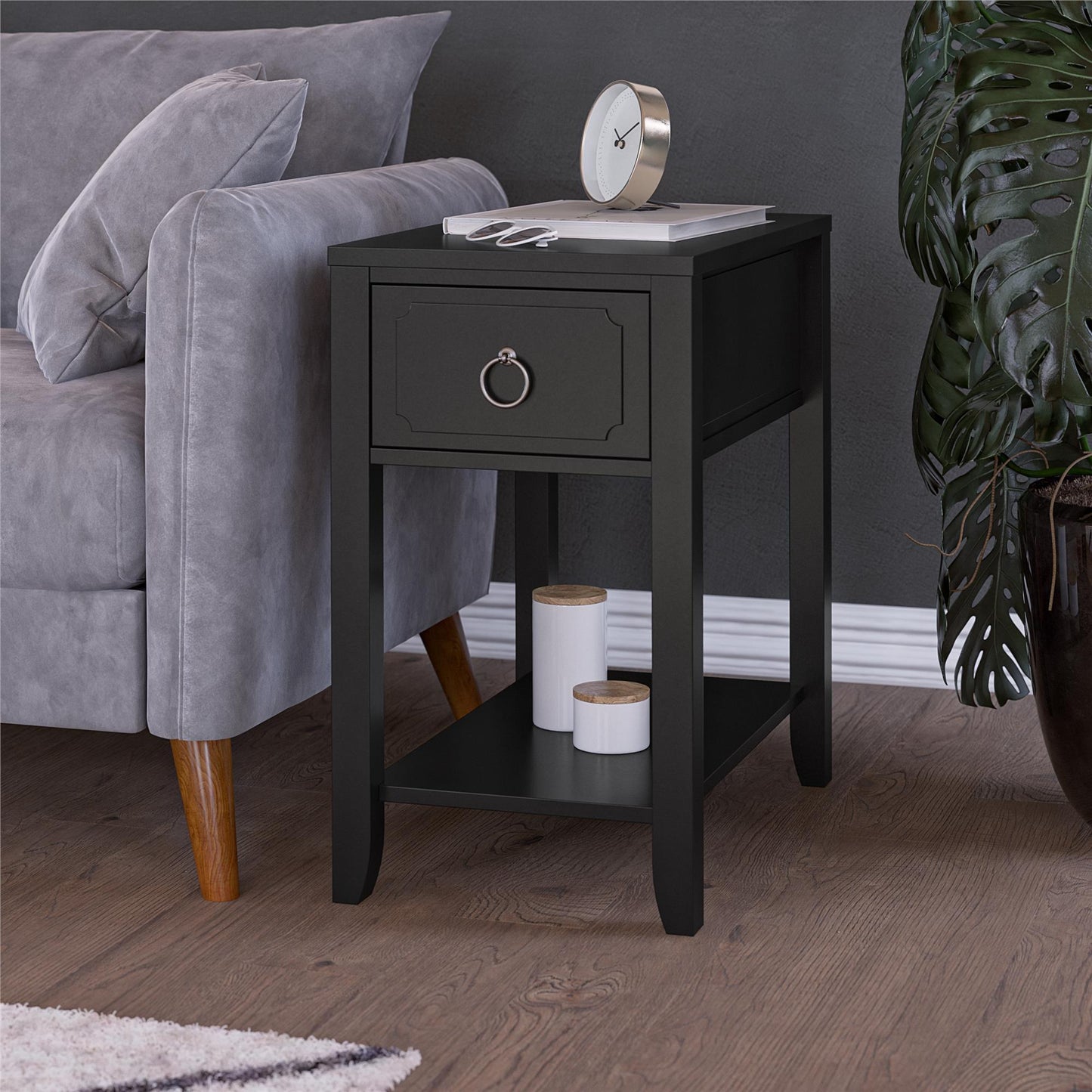 Her Majesty Narrow Side Table - Black