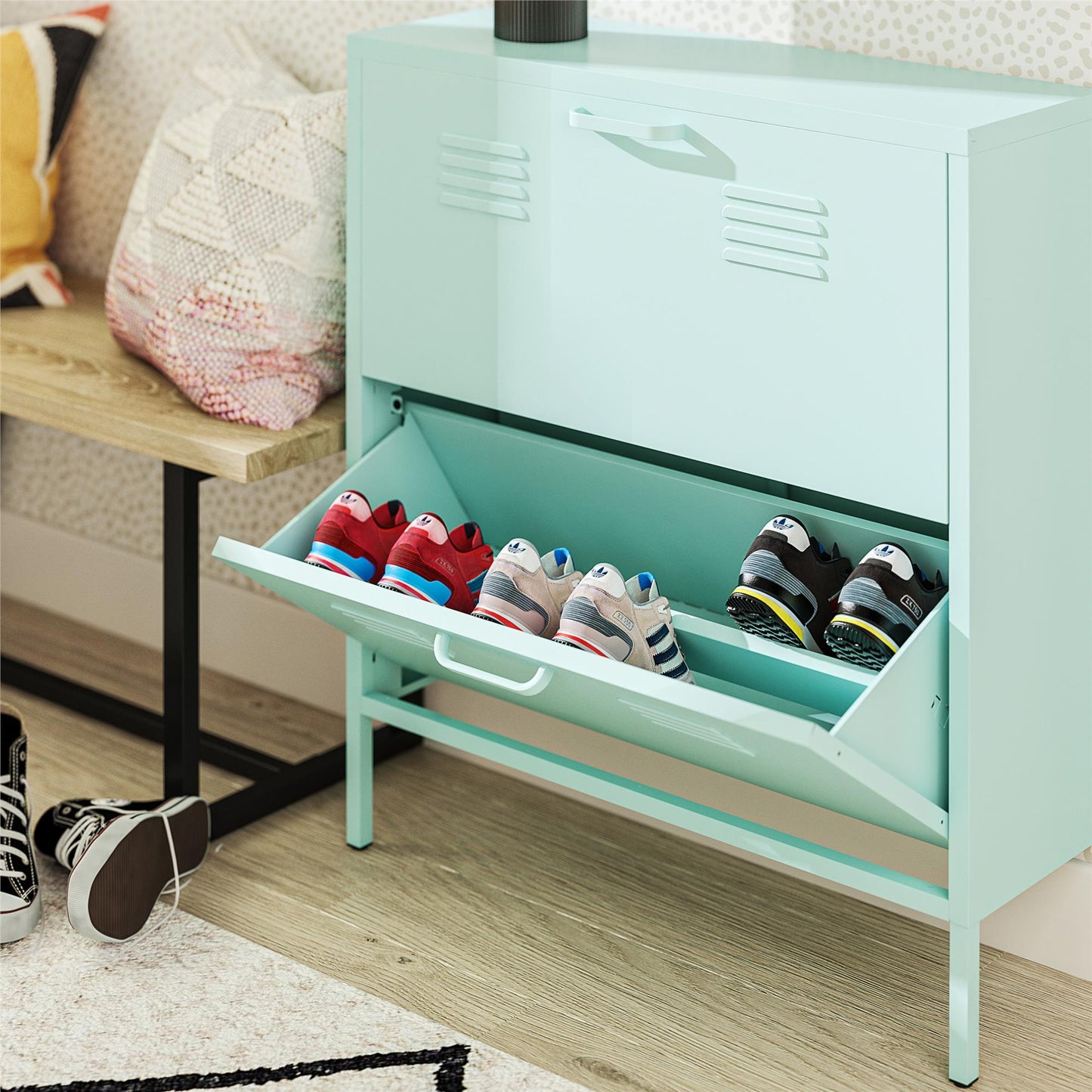 Cache 2 Door Shoe Storage - Mint