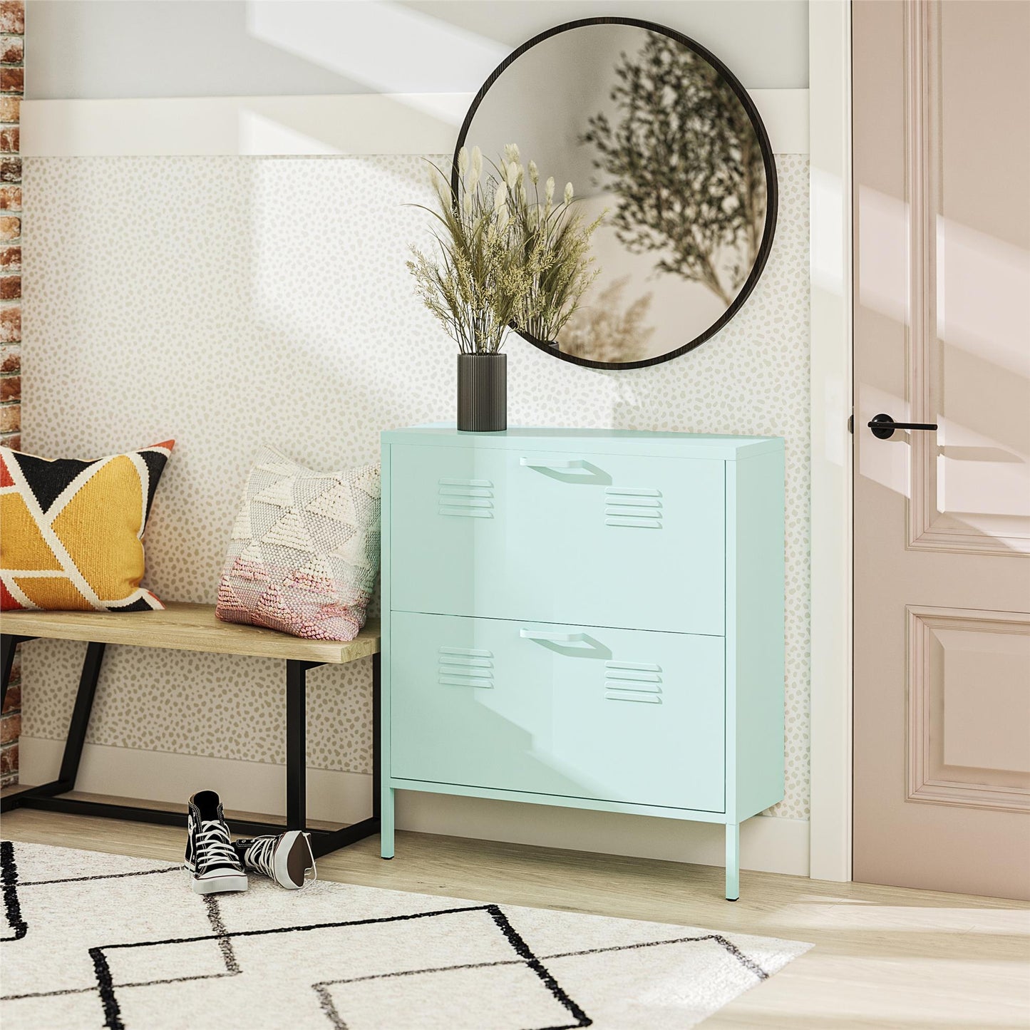 Cache 2 Door Shoe Storage - Mint