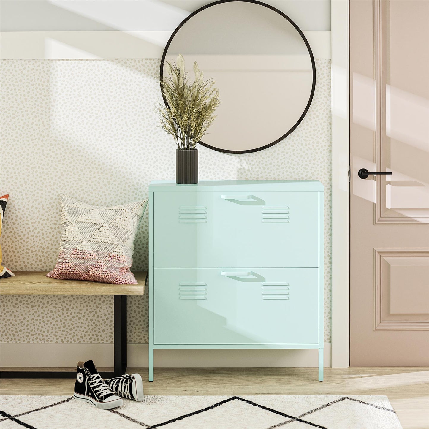 Cache 2 Door Shoe Storage - Mint