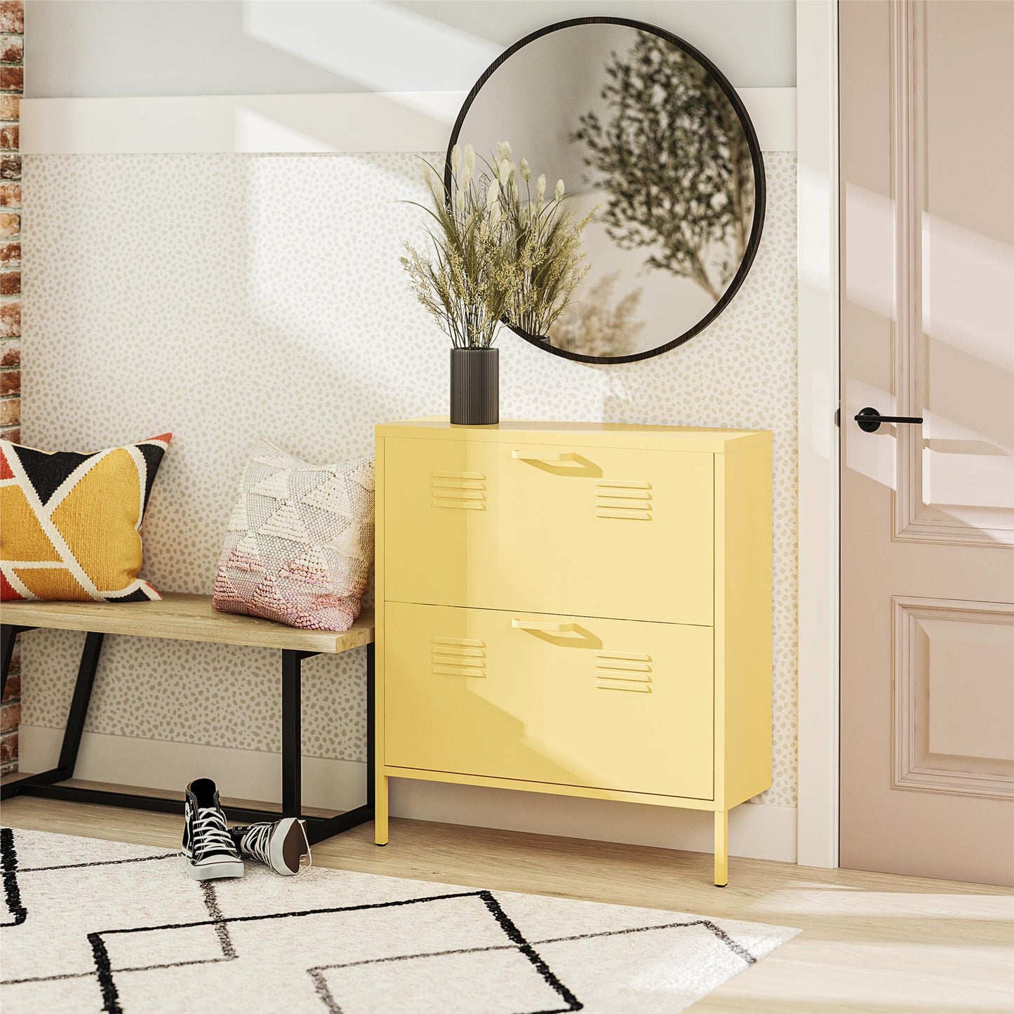 Cache 2 Door Shoe Storage - Yellow