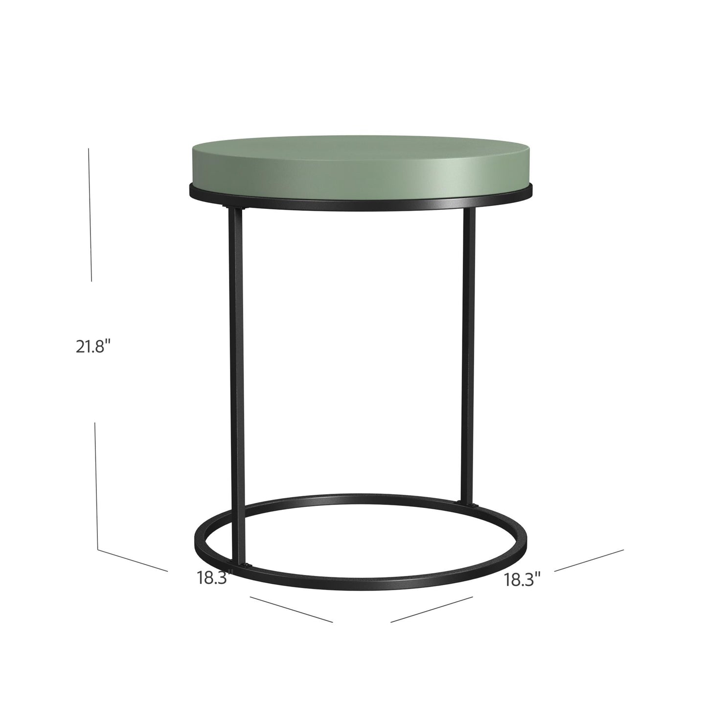 Perry Round Accent Table - Sage