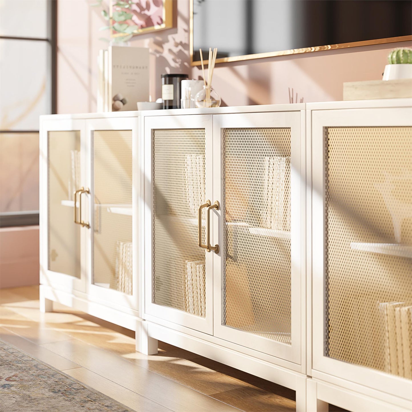 Tess Accent Cabinet - Ivory Oak