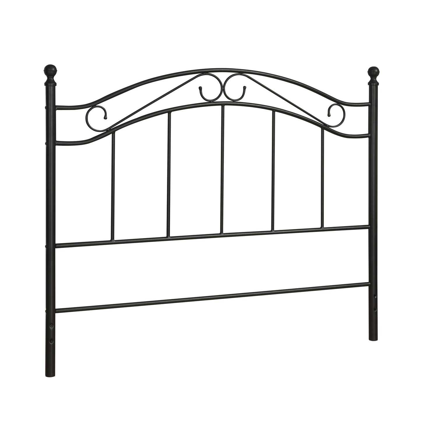Mainstays Full/Queen Metal Headboard with Delicate Detailing, Black - Black