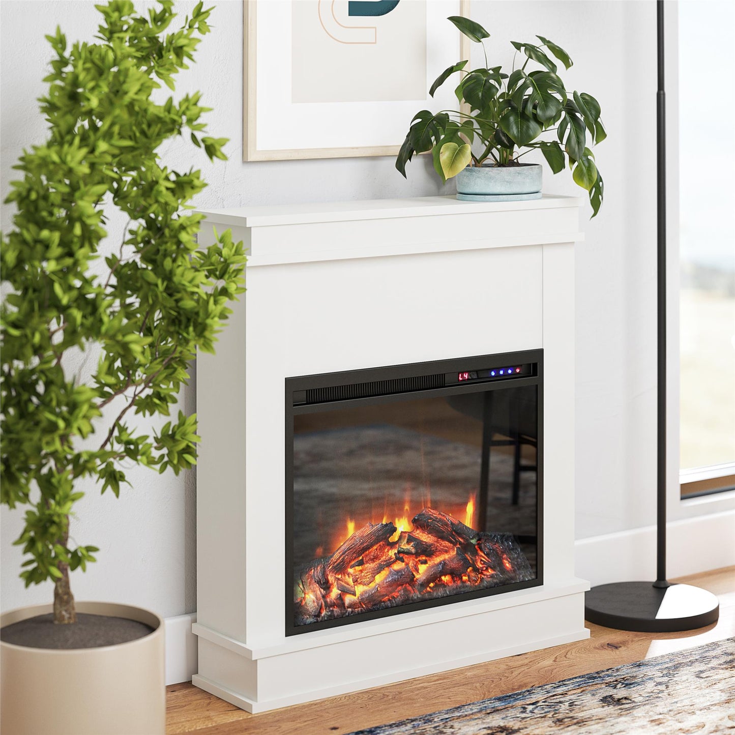 Mateo Fireplace Mantel - White