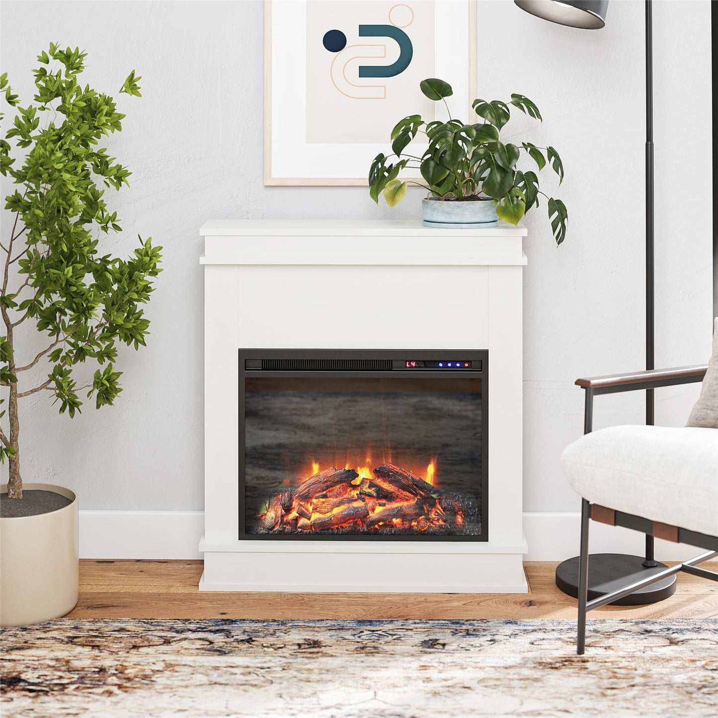 Mateo Fireplace Mantel - White