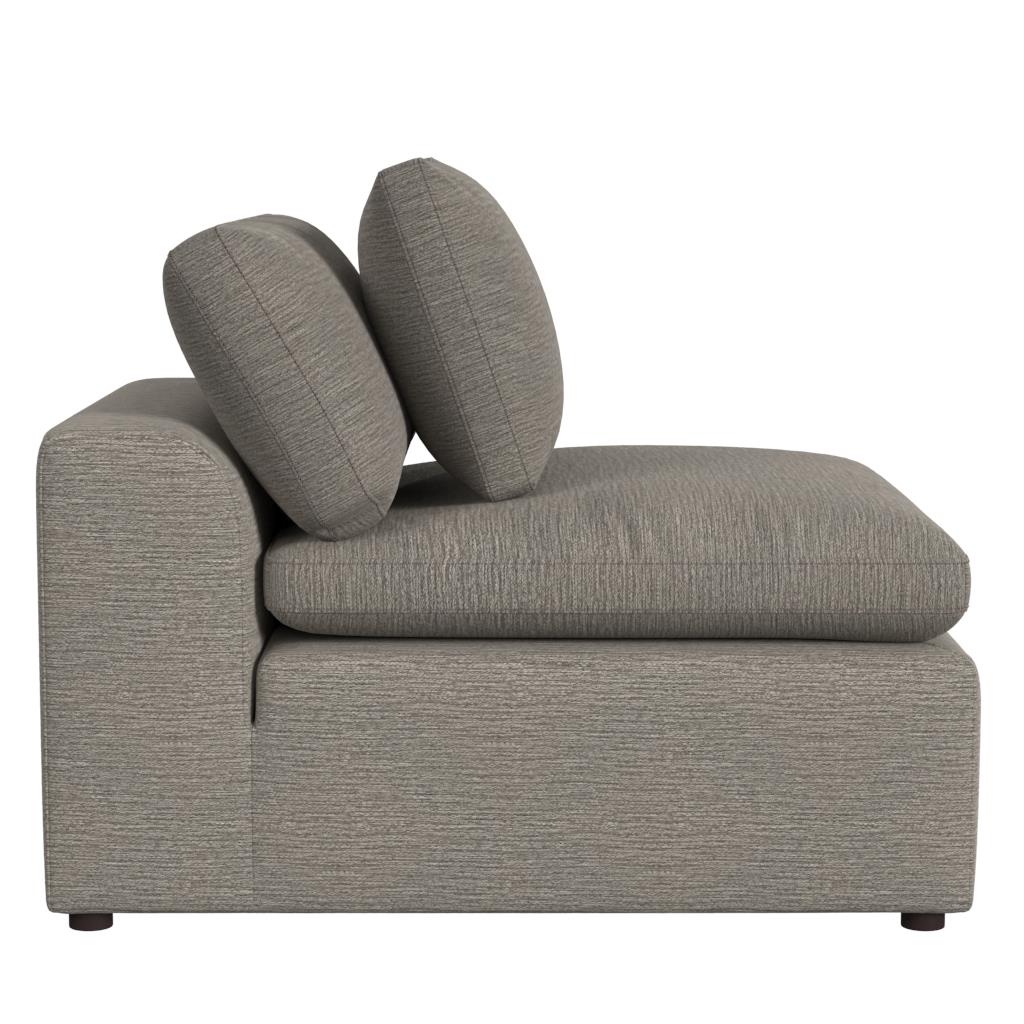 York Modular Armless Chair - Taupe