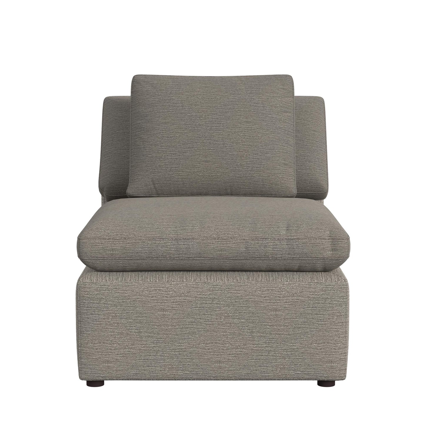York Modular Armless Chair - Taupe