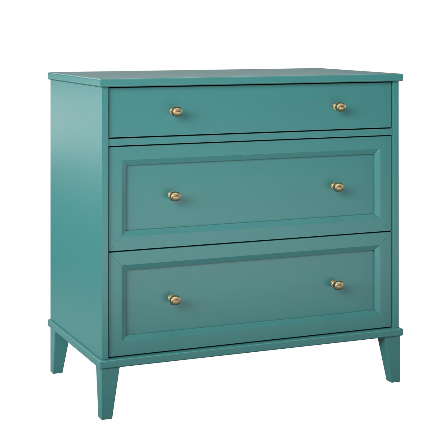 Monticello 2 Drawer Dresser w/ Pull-out Desk - Emerald Green