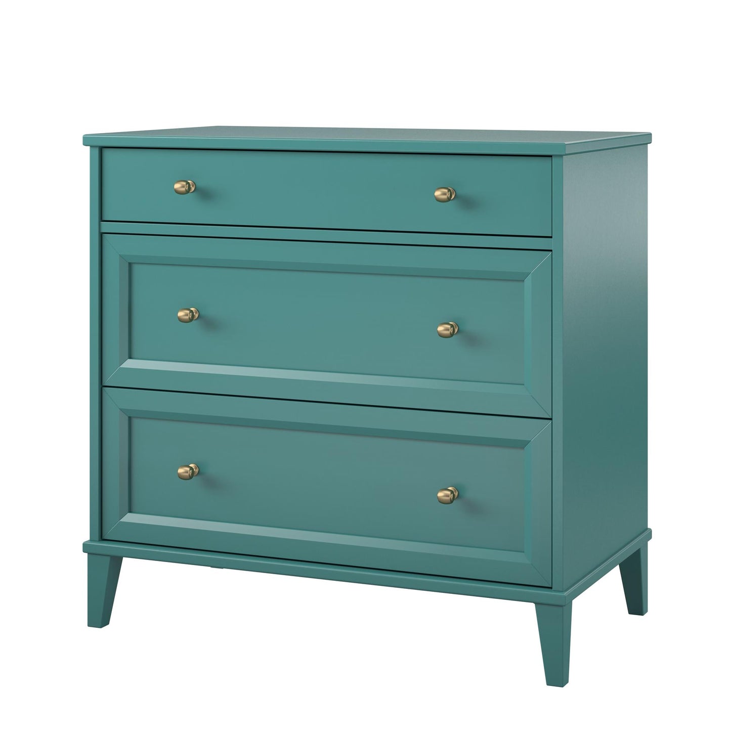 Monticello 2 Drawer Dresser w/ Pull-out Desk - Emerald Green