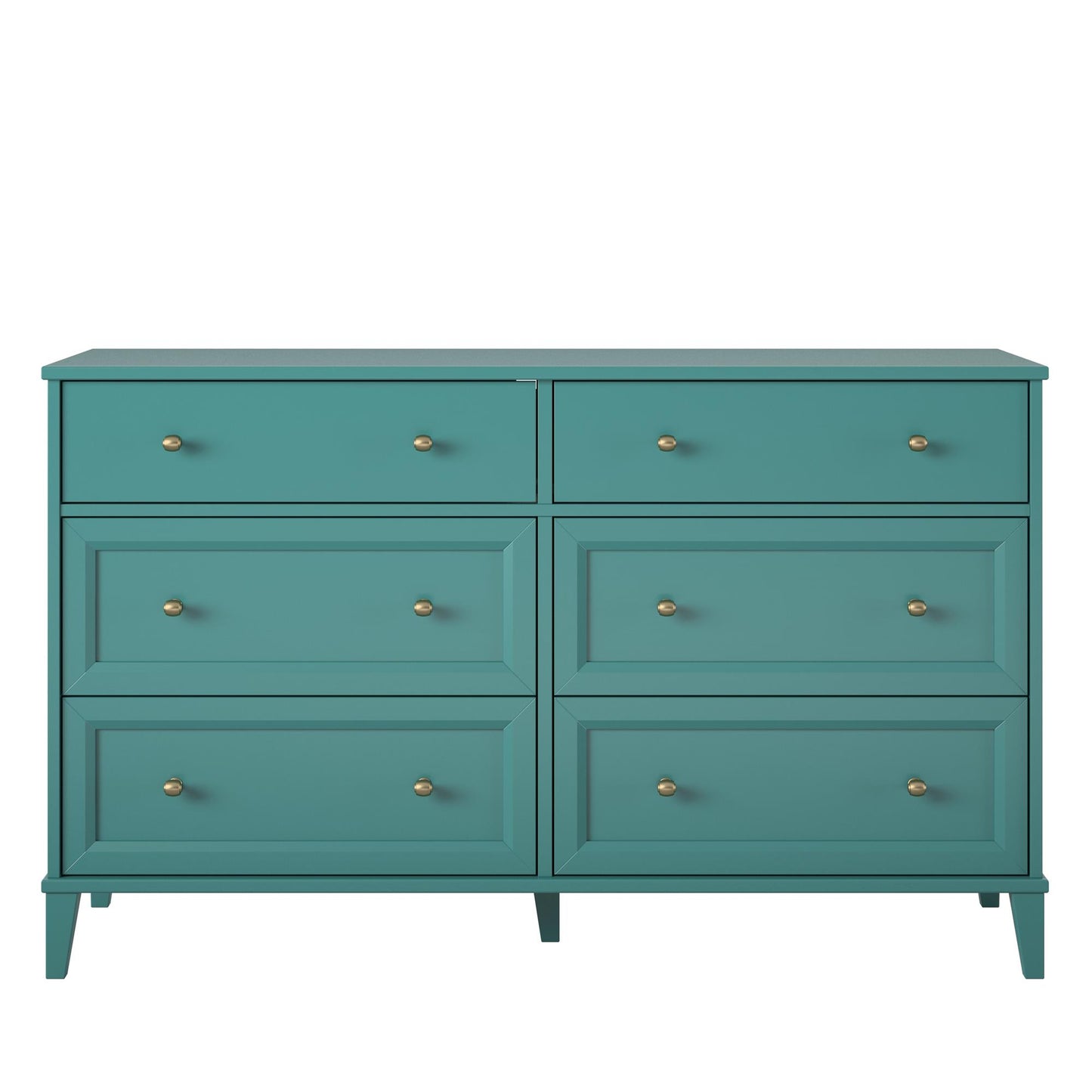 Monticello 6 Drawer Dresser - Emerald Green