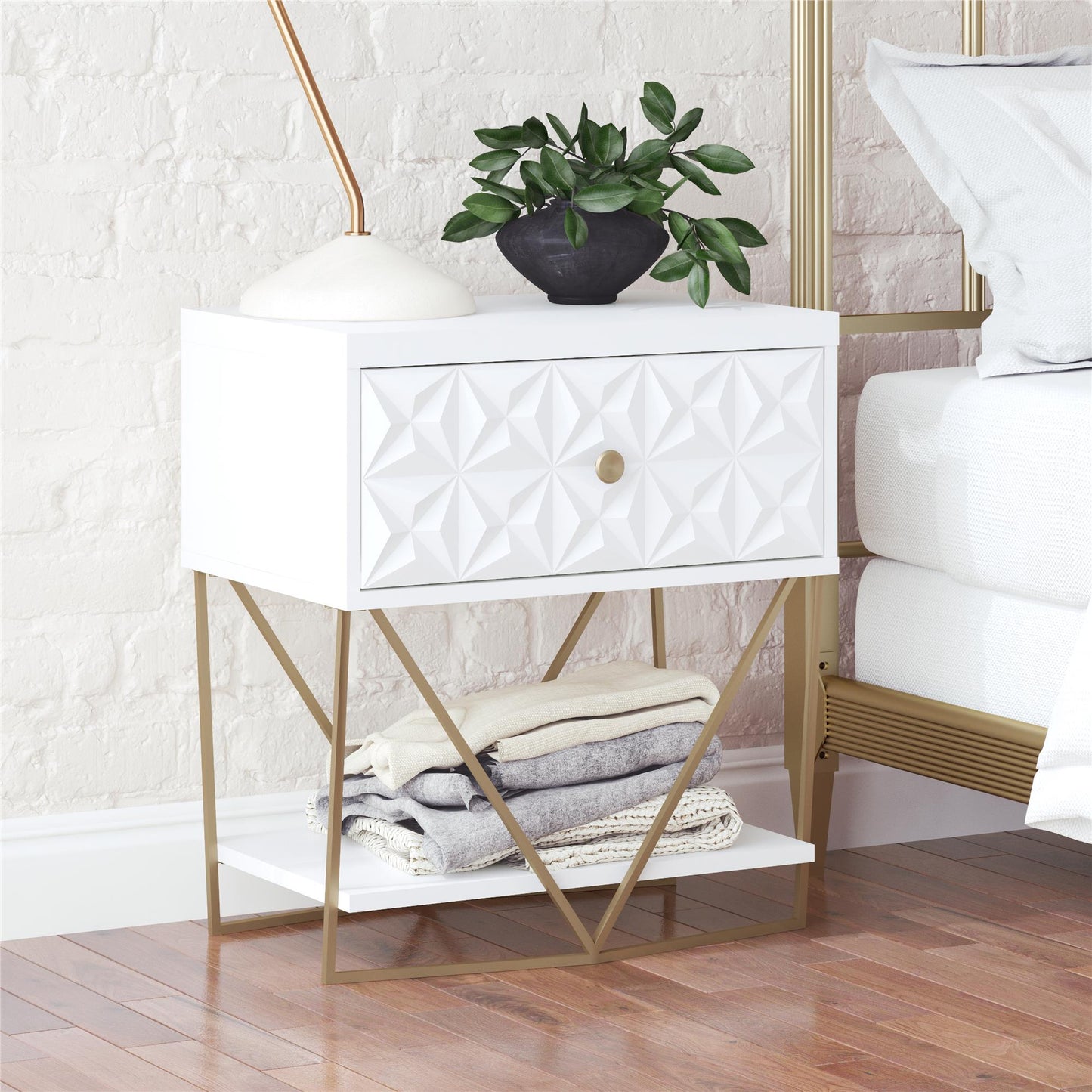 Blair Accent Table - White