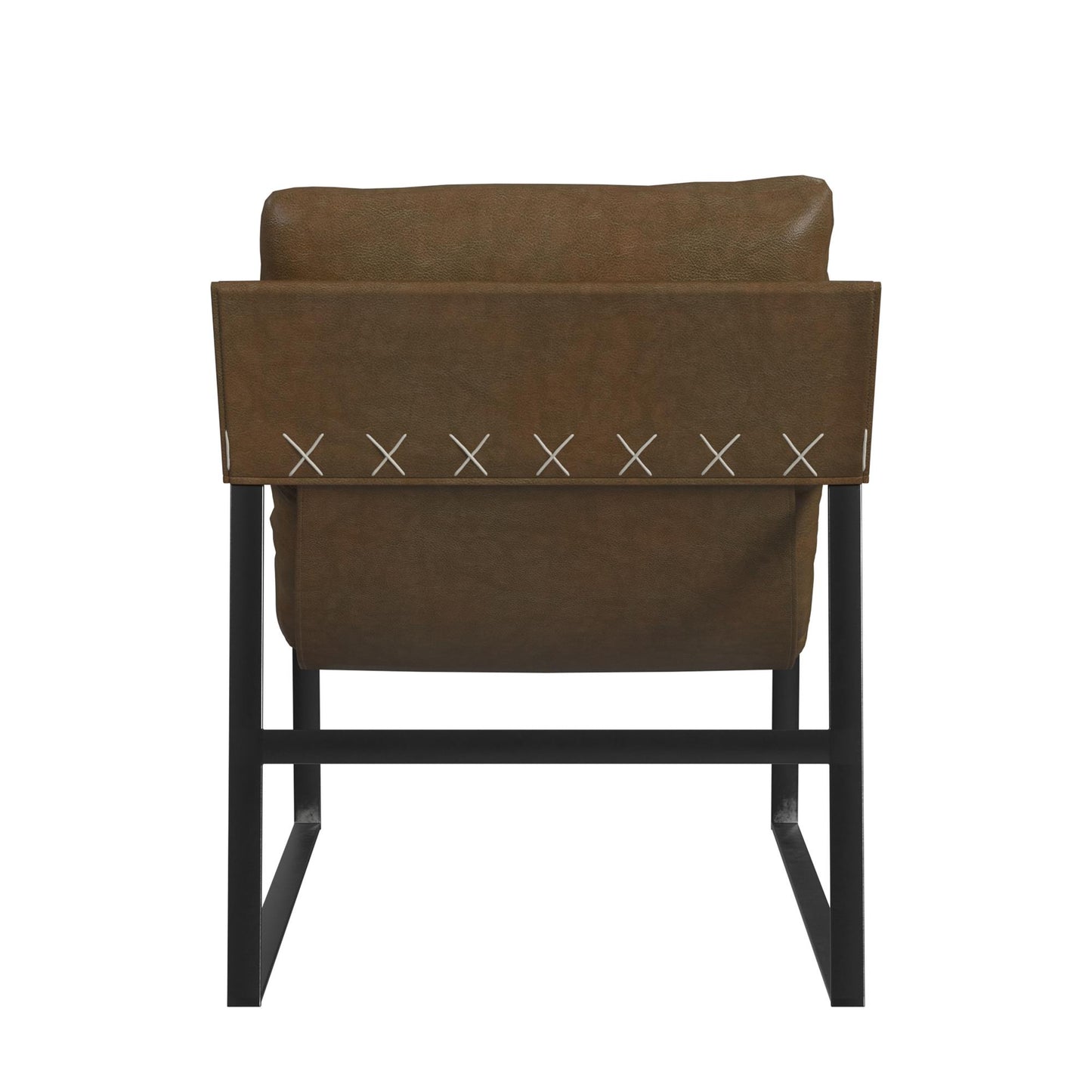 Varick Faux Leather Accent Chair - Acorn