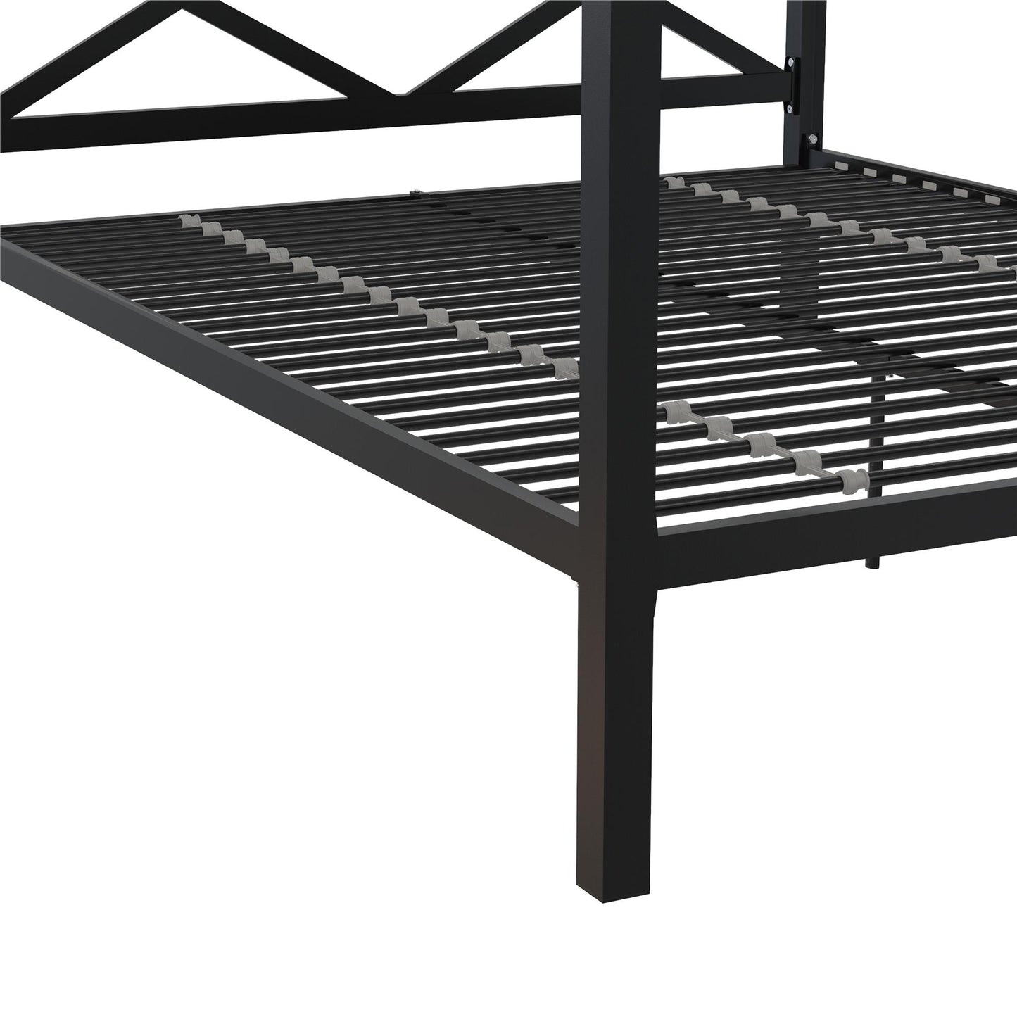 DHP Remna Queen Metal Canopy Bed, Black - Black - Queen