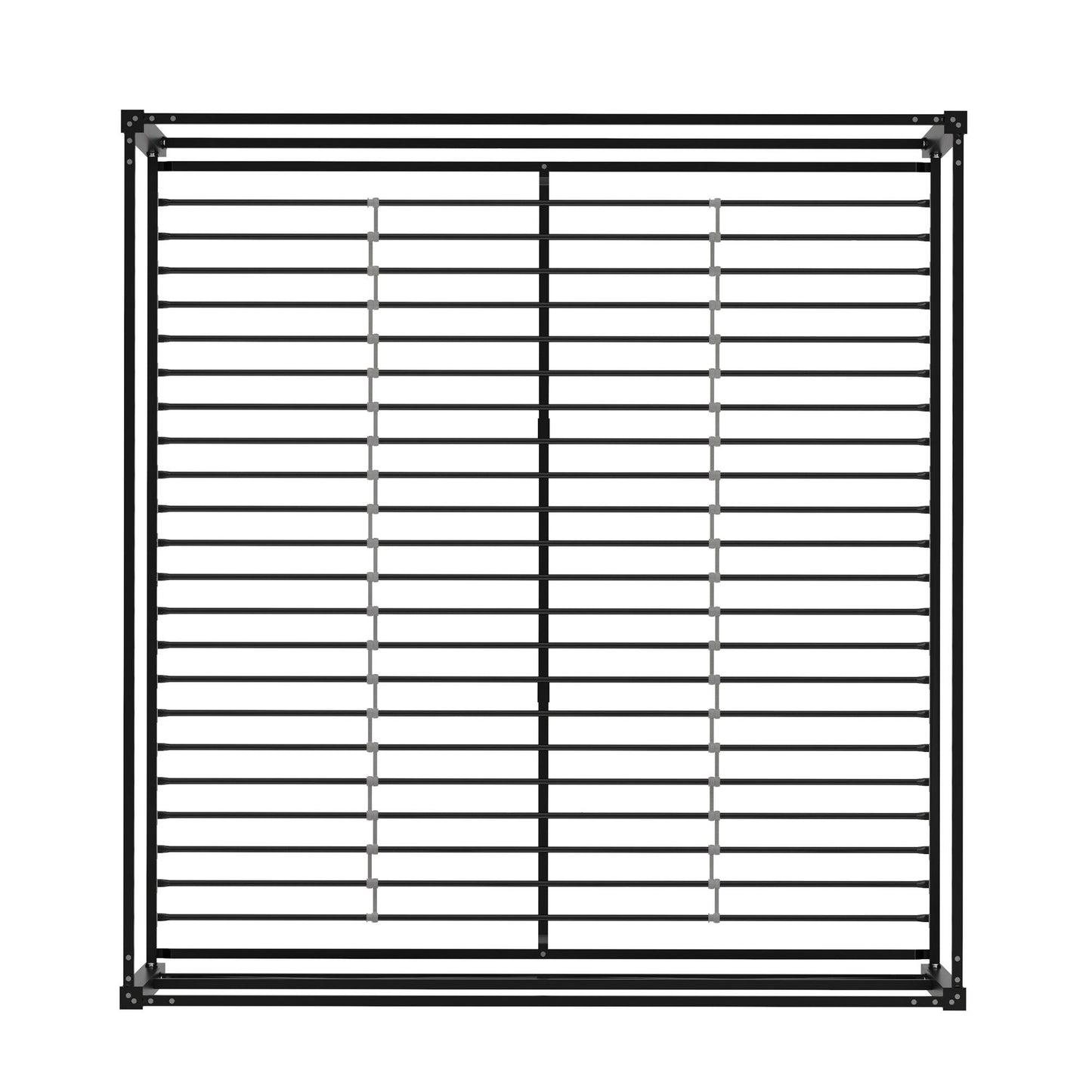 DHP Remna King Metal Canopy Bed, Black - Black - King