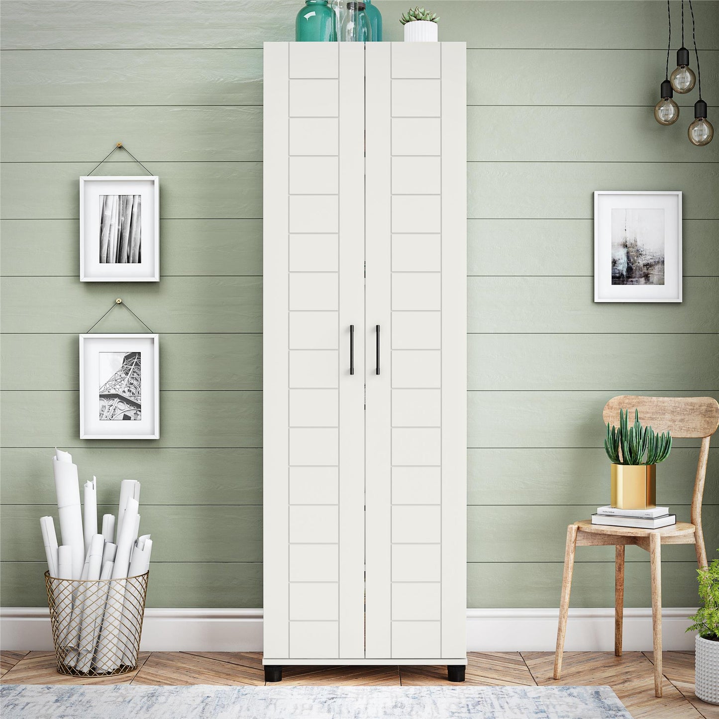 Loxley 24 In Wide 2 Door Shiplap Cabinet - White