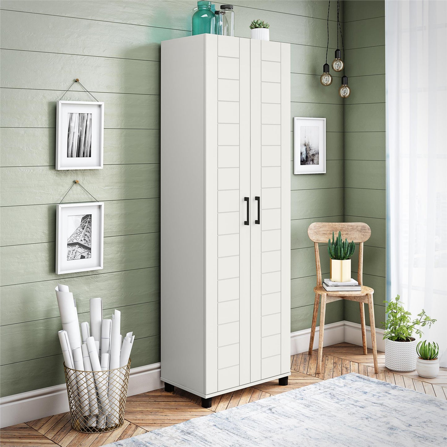 Loxley 24 In Wide 2 Door Shiplap Cabinet - White