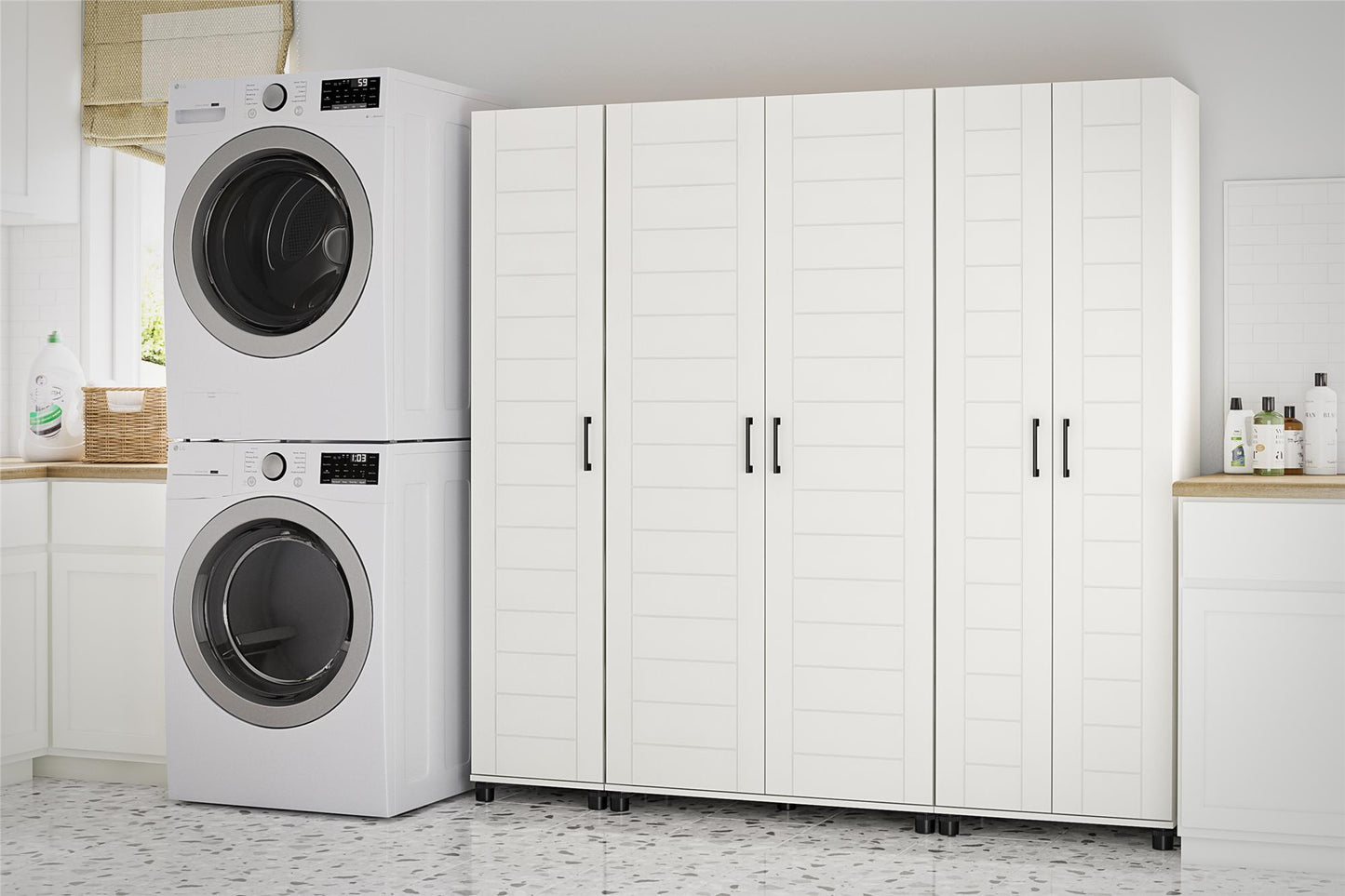 Loxley 24 In Wide 2 Door Shiplap Cabinet - White