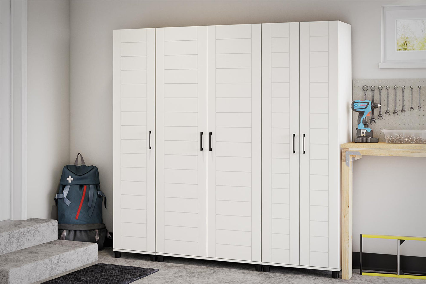 Loxley 24 In Wide 2 Door Shiplap Cabinet - White