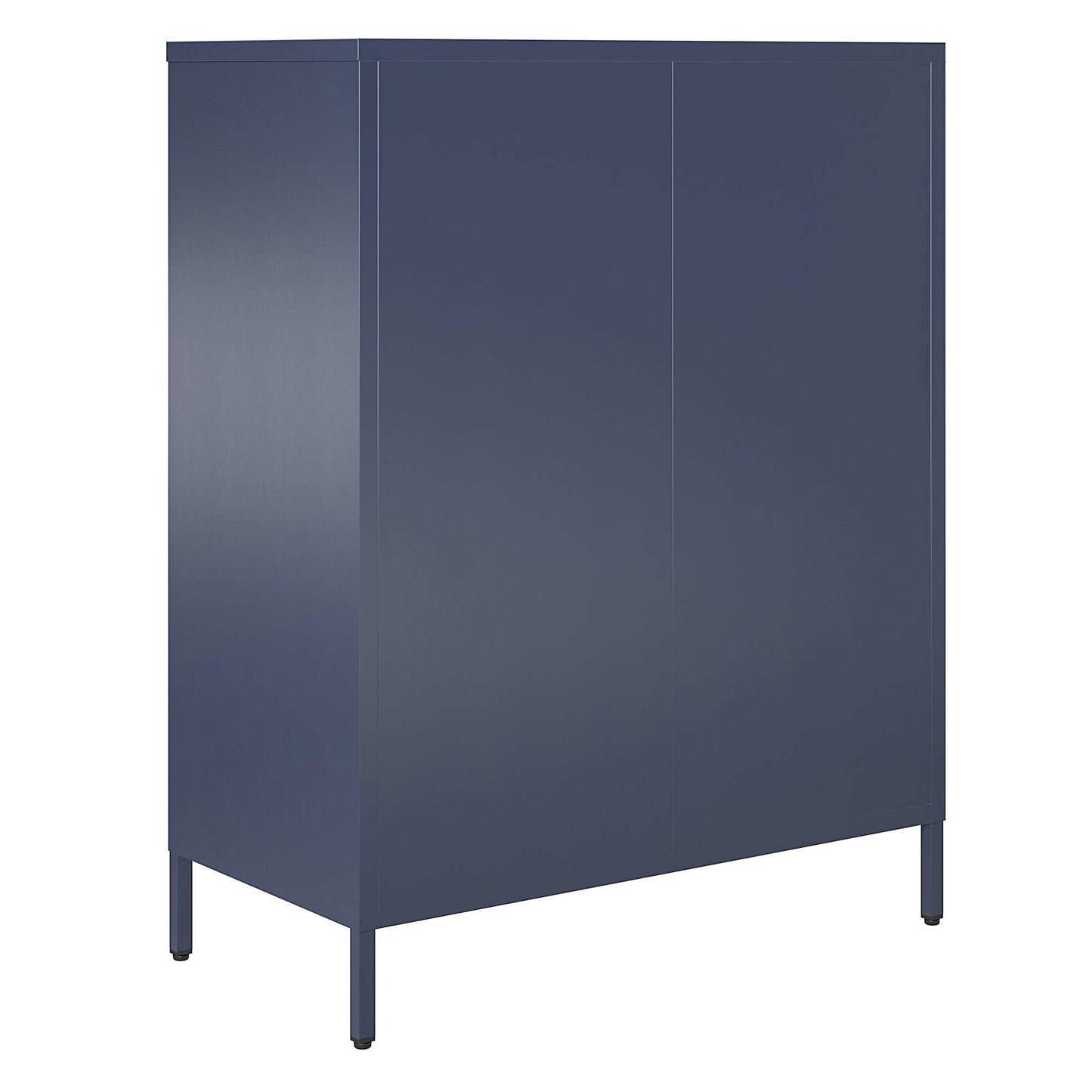 Novogratz Channing 2 Door Accent Cabinet-Mesh Metal Locker - Navy