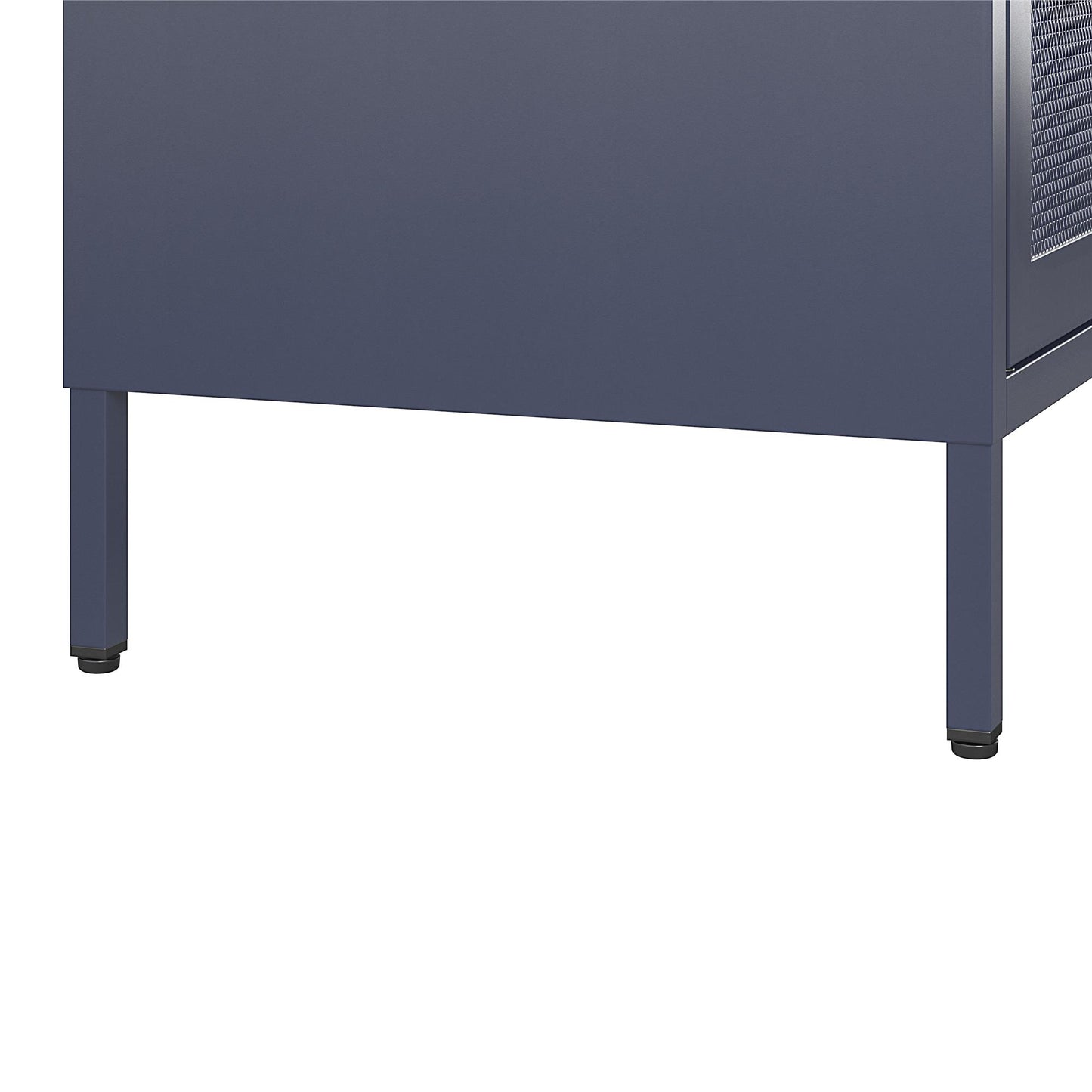 Novogratz Channing 2 Door Accent Cabinet-Mesh Metal Locker - Navy