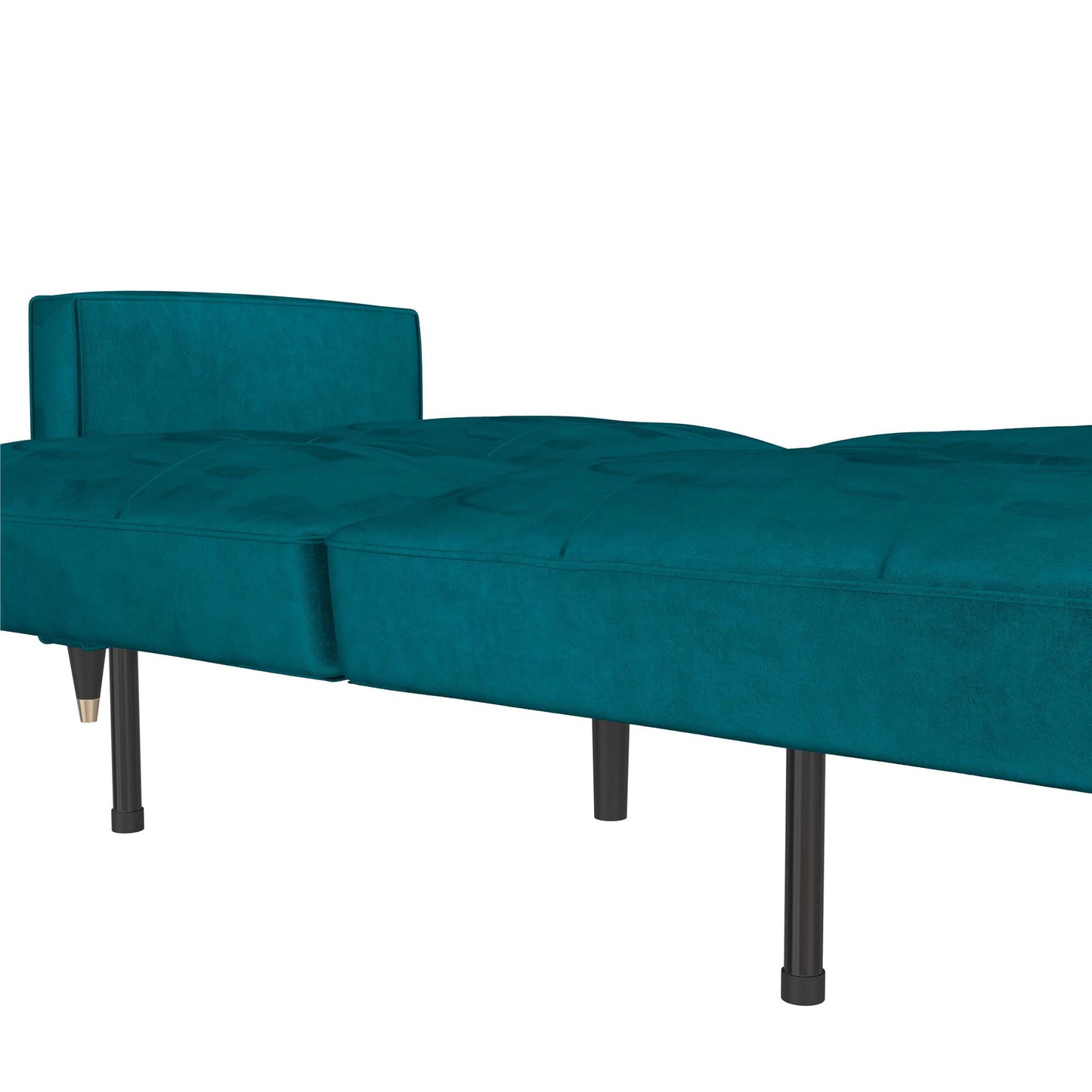 DHP Penelope Pin Tufted Futon, Green Velvet - Green