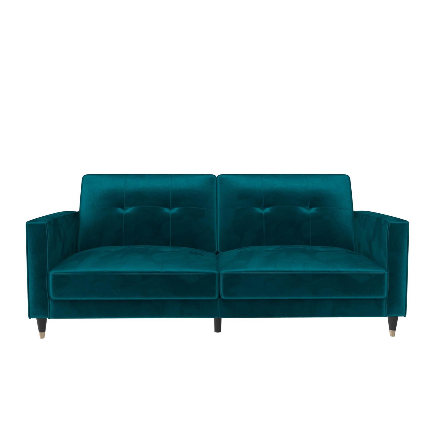 DHP Penelope Pin Tufted Futon, Green Velvet - Green