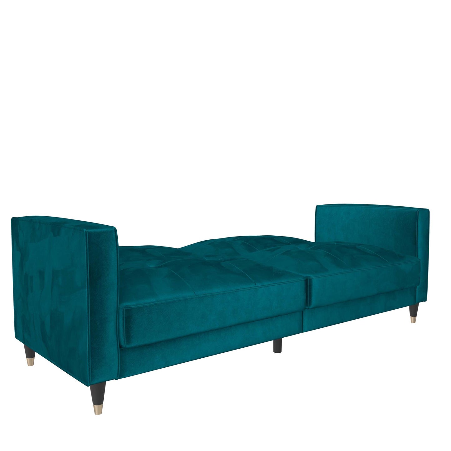 DHP Penelope Pin Tufted Futon, Green Velvet - Green