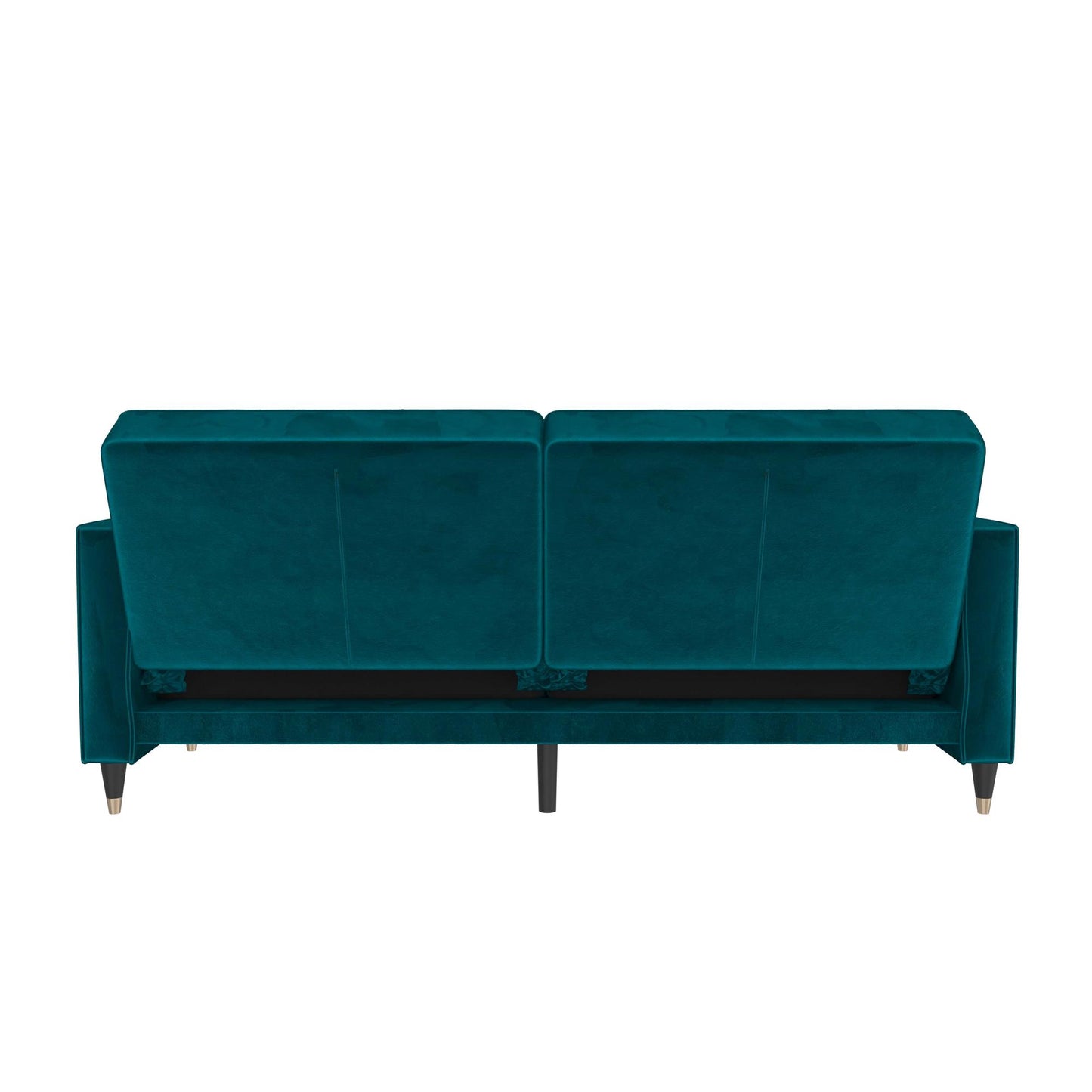 DHP Penelope Pin Tufted Futon, Green Velvet - Green