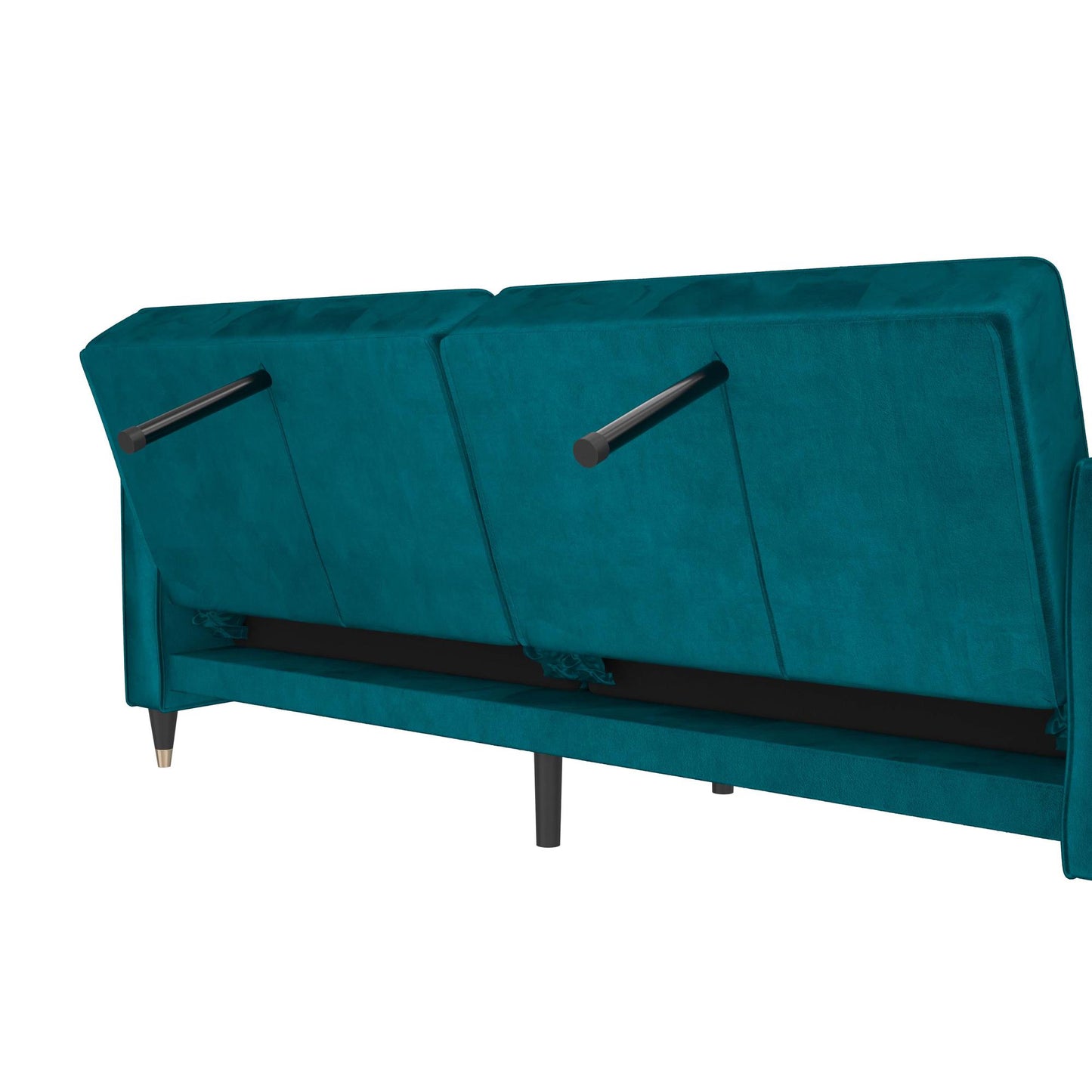 DHP Penelope Pin Tufted Futon, Green Velvet - Green