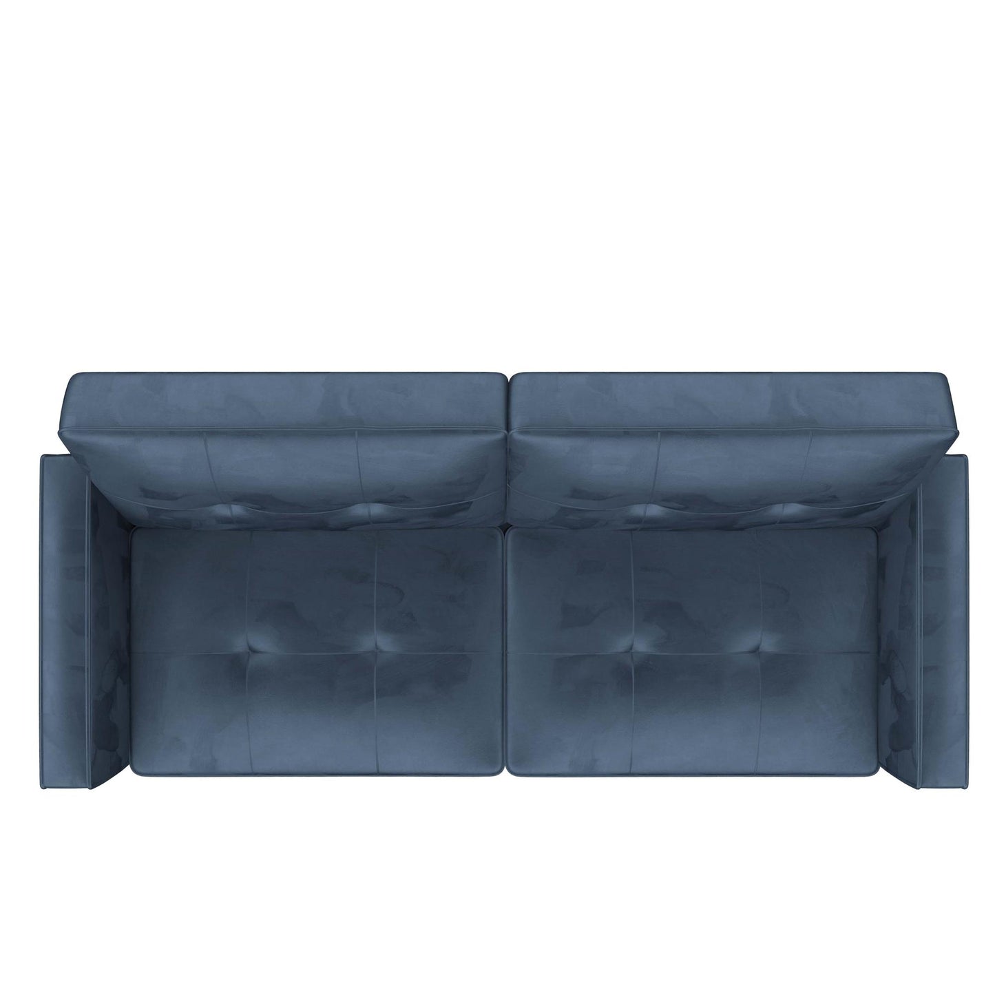 DHP Penelope Pin Tufted Futon, Blue Velvet - Blue