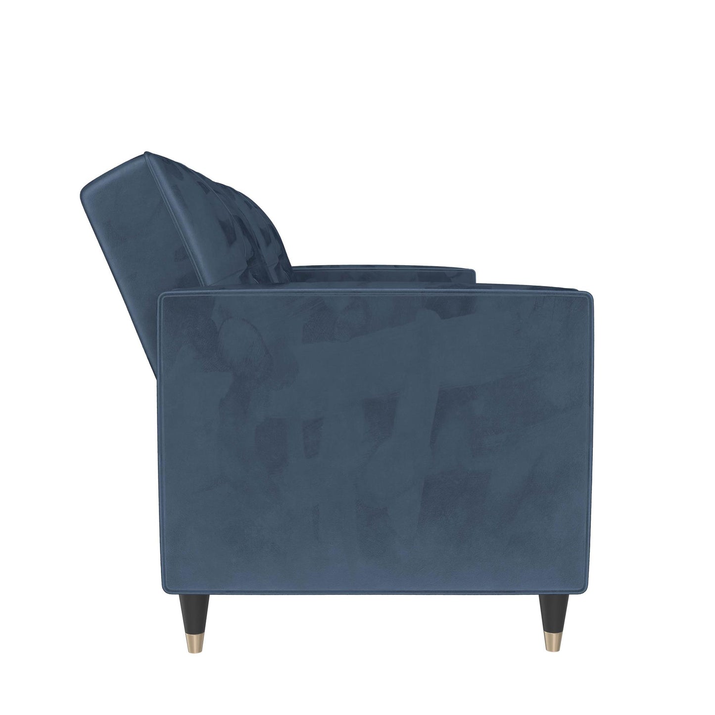 DHP Penelope Pin Tufted Futon, Blue Velvet - Blue