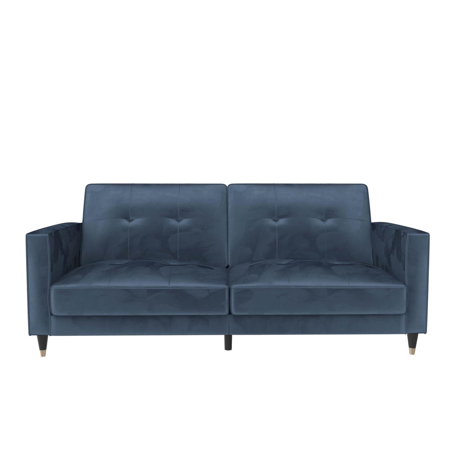 DHP Penelope Pin Tufted Futon, Blue Velvet - Blue