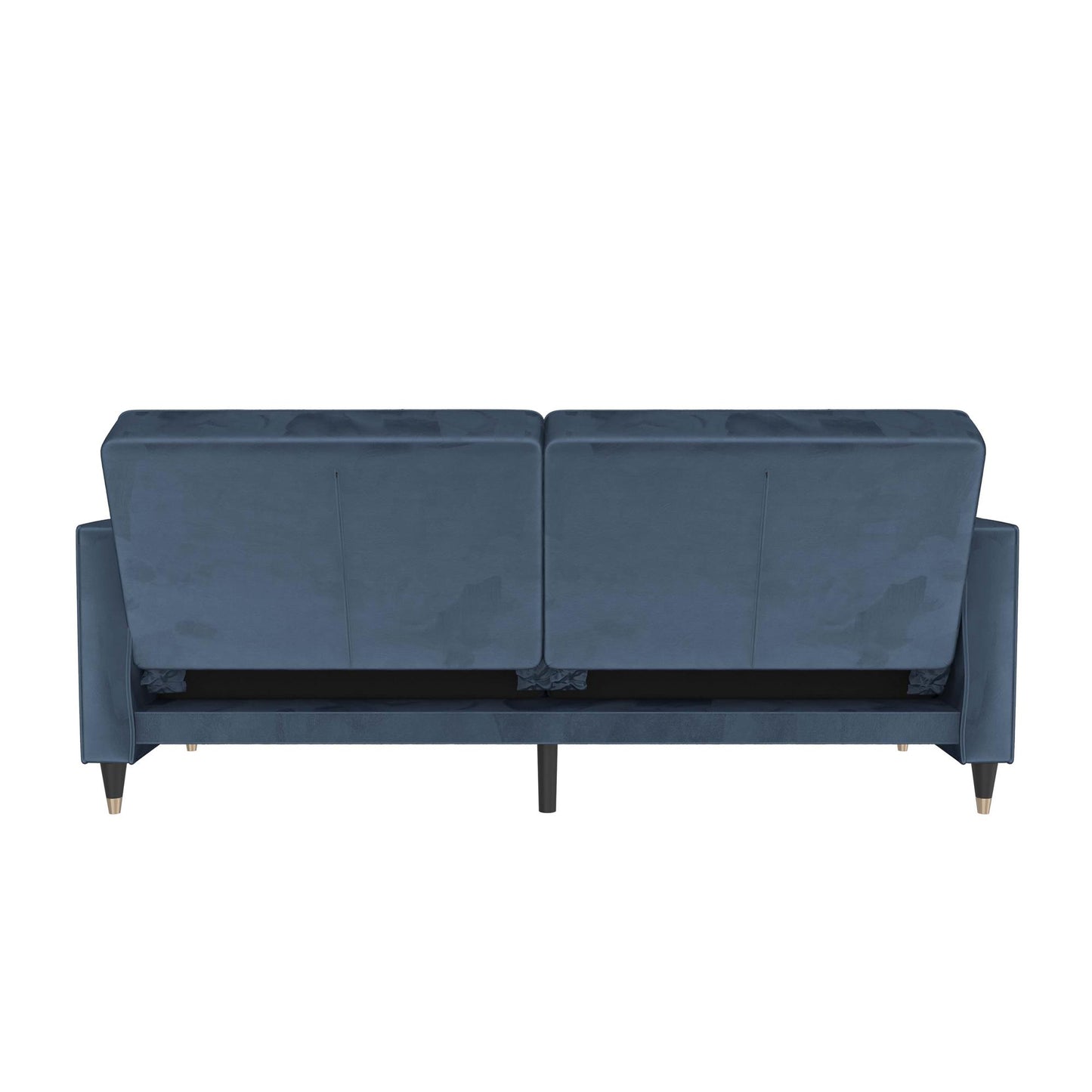 DHP Penelope Pin Tufted Futon, Blue Velvet - Blue