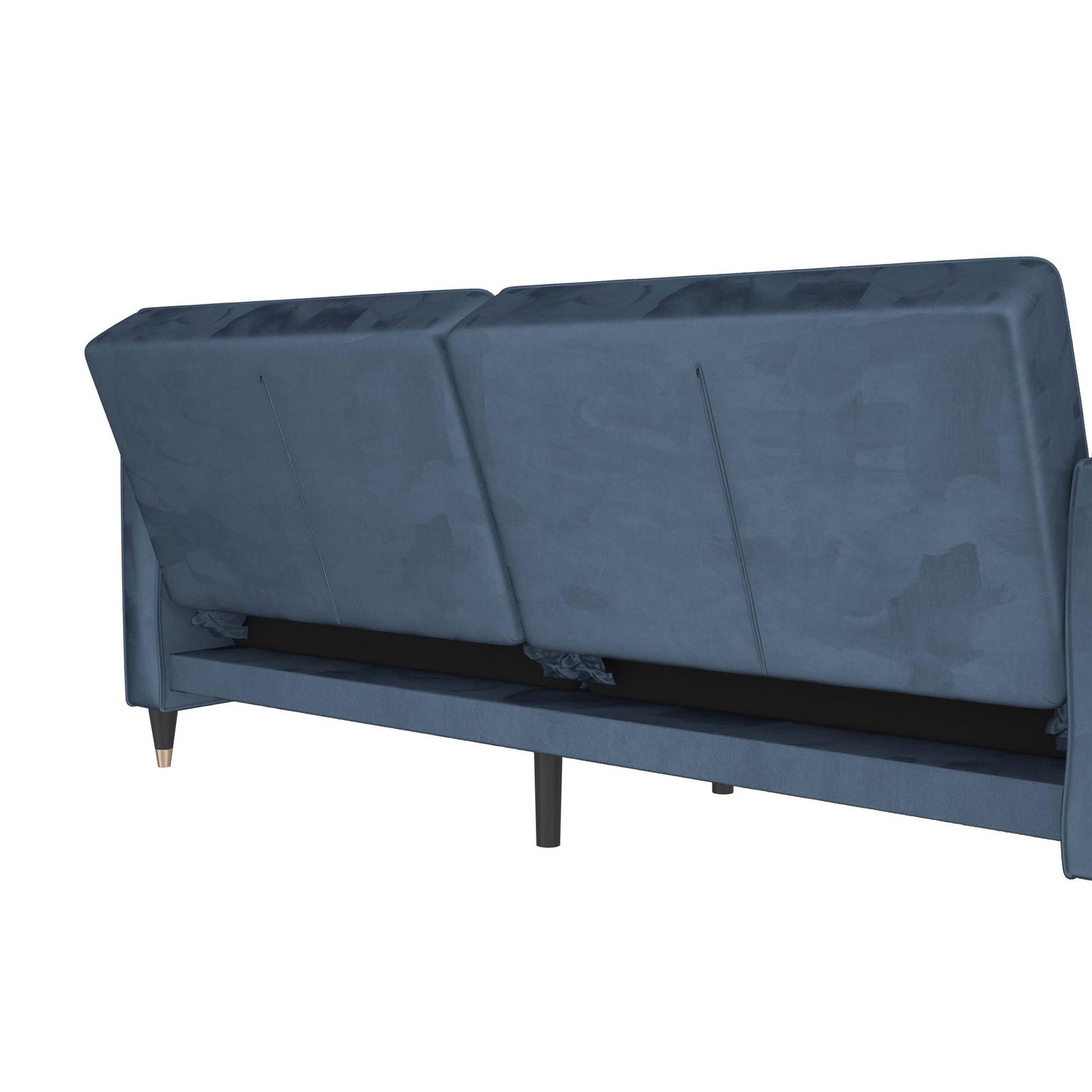 DHP Penelope Pin Tufted Futon, Blue Velvet - Blue
