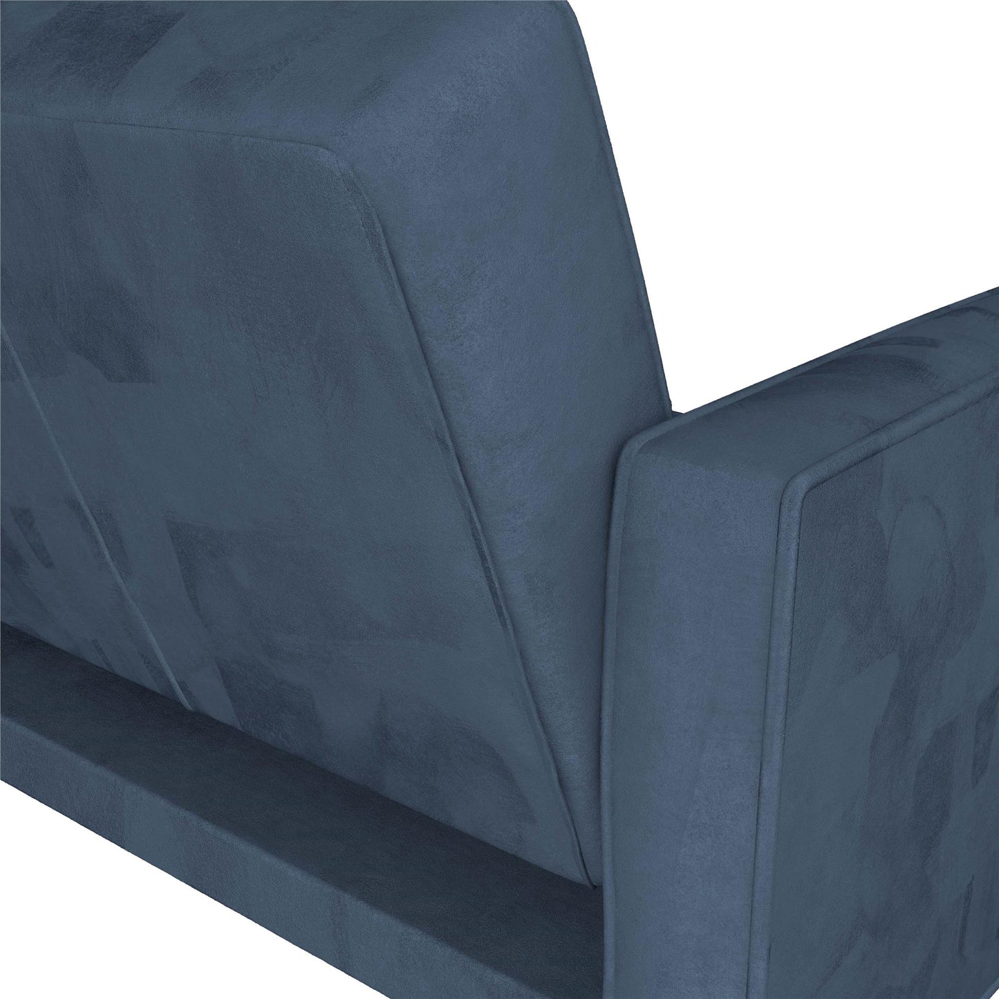 DHP Penelope Pin Tufted Futon, Blue Velvet - Blue