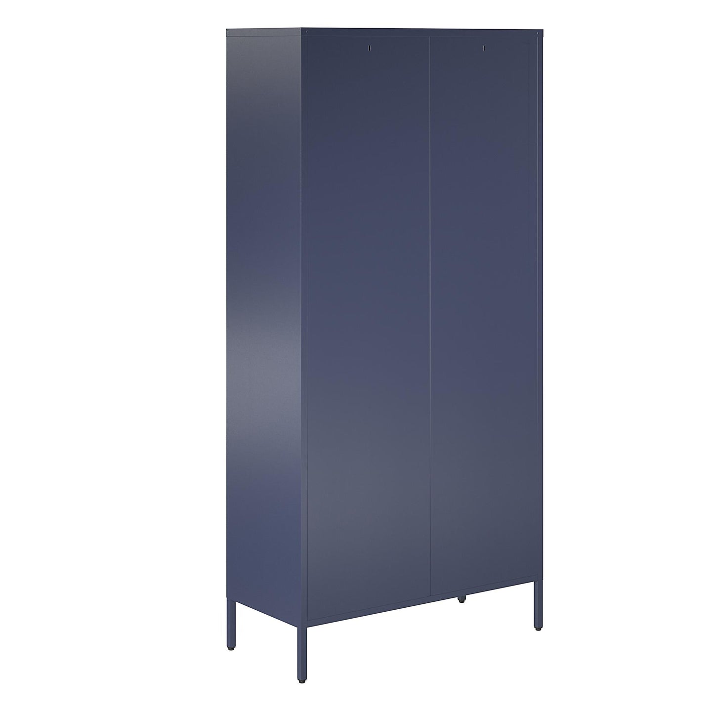 Novogratz Channing Tall 2 Door Storage Cabinet-Mesh Metal Locker - Navy