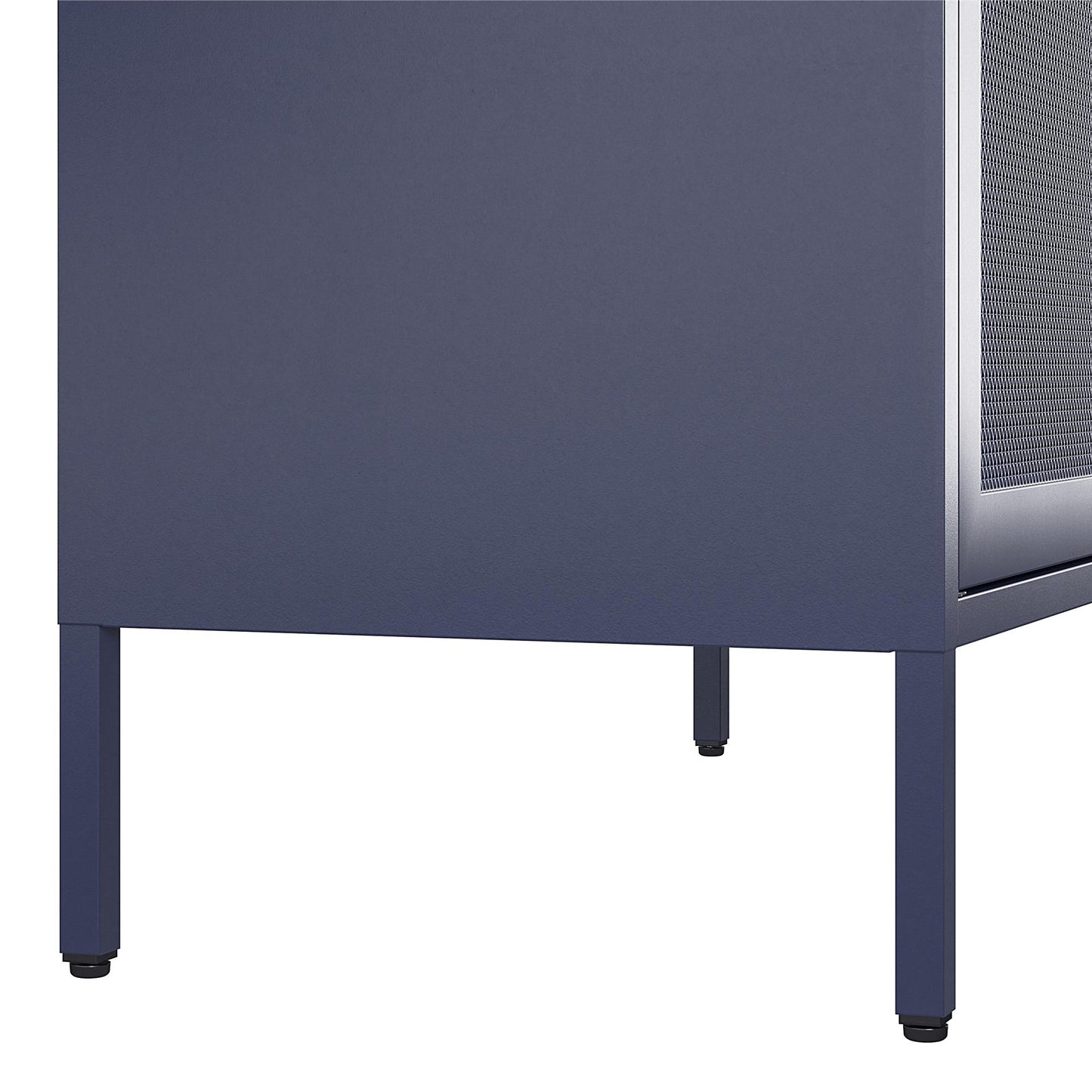 Novogratz Channing Tall 2 Door Storage Cabinet-Mesh Metal Locker - Navy