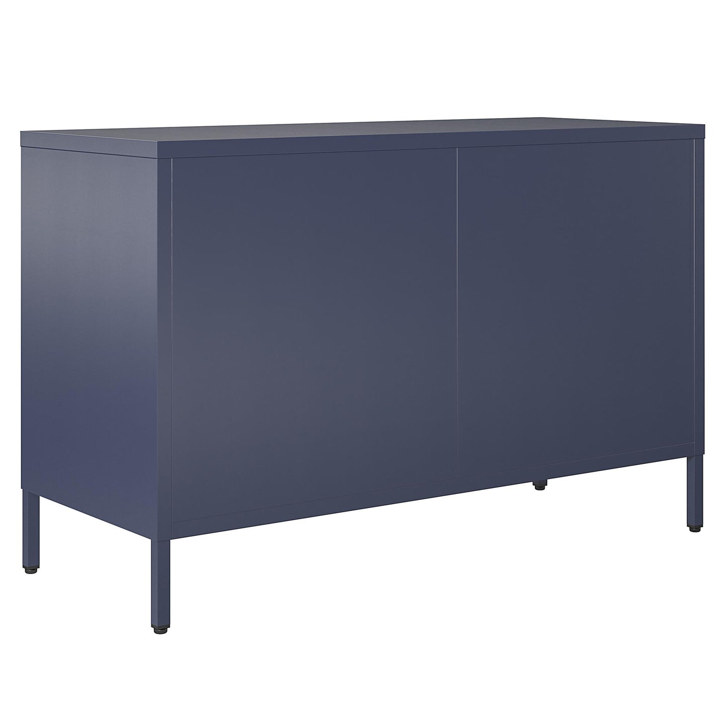Novogratz Channing 2 Door Storage Cabinet-Mesh Metal Locker - Navy