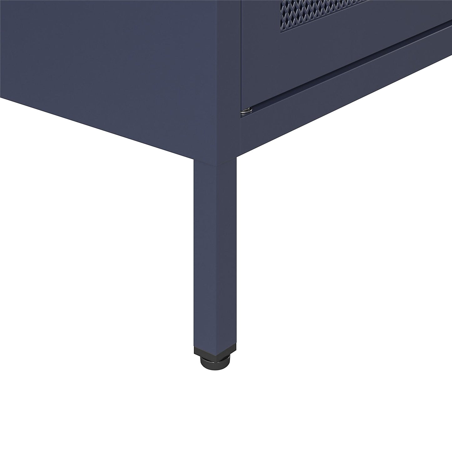 Novogratz Channing 2 Door Storage Cabinet-Mesh Metal Locker - Navy