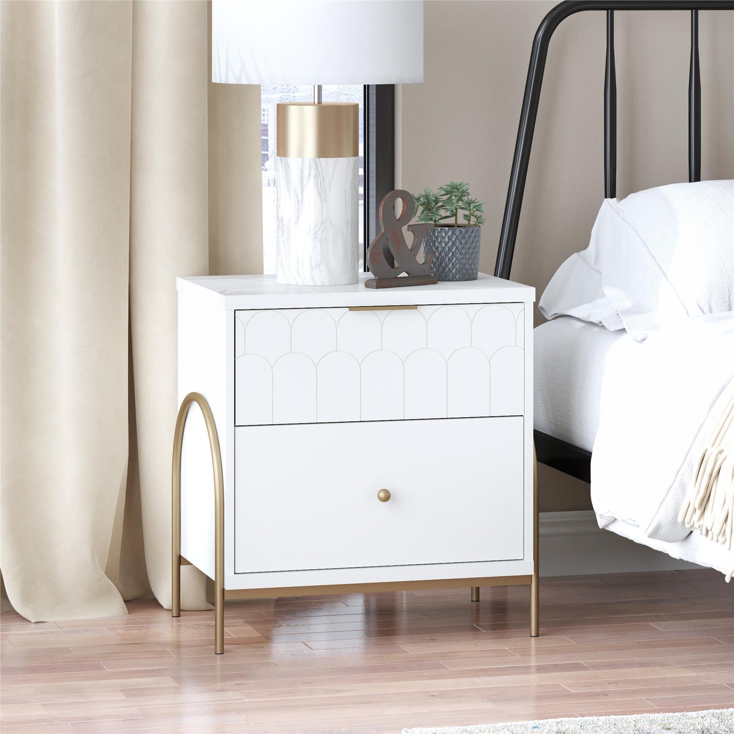 Anastasia Nightstand - White