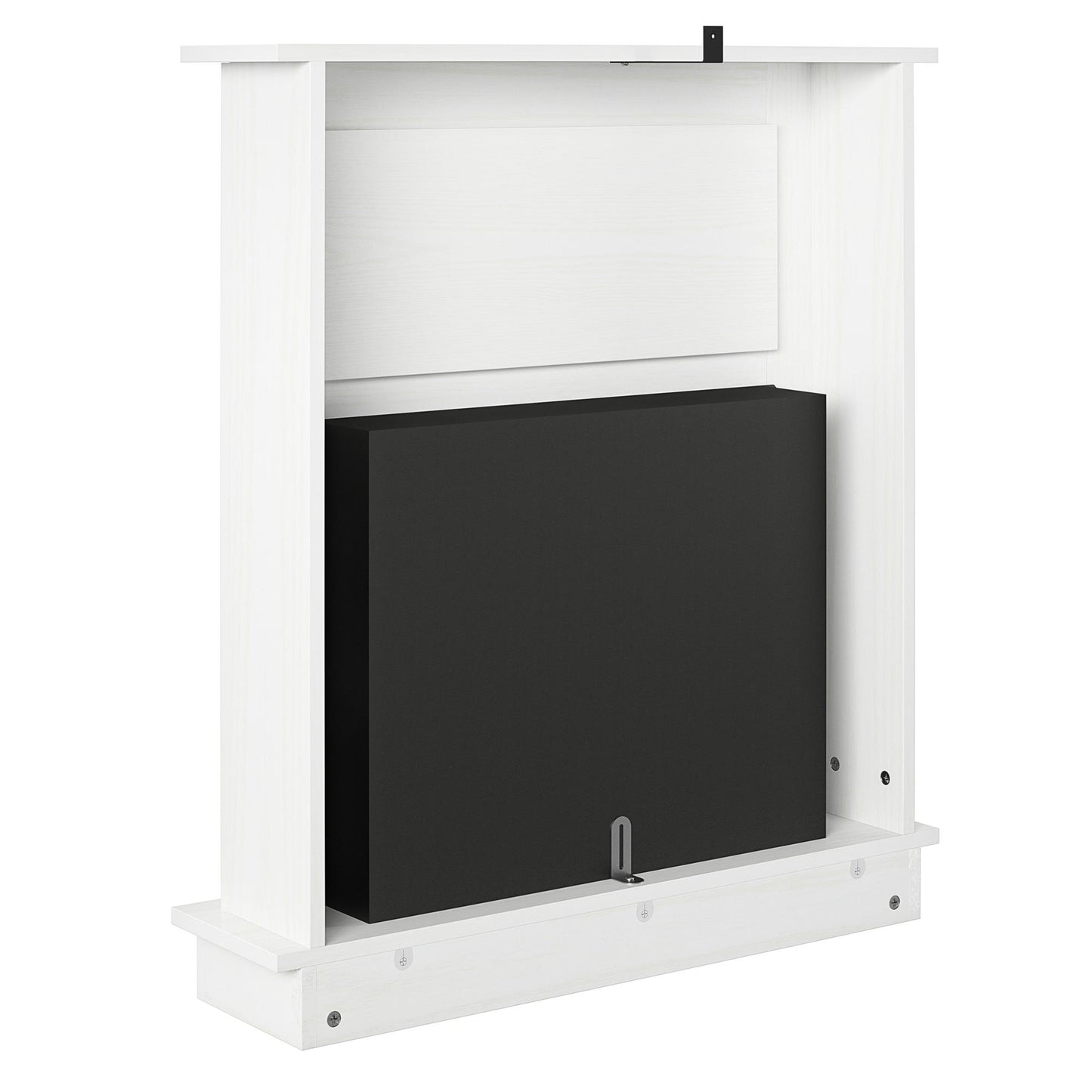 Ellsworth Modern Electric Fireplace with Mantel and 23 Inch Fireplace Insert - White