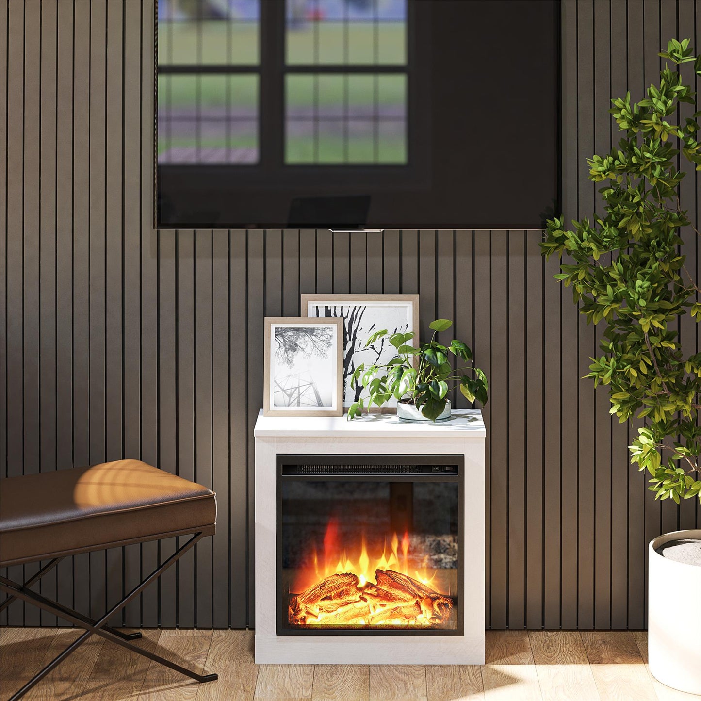 Fillmore Fireplace Mantel - Ivory Oak