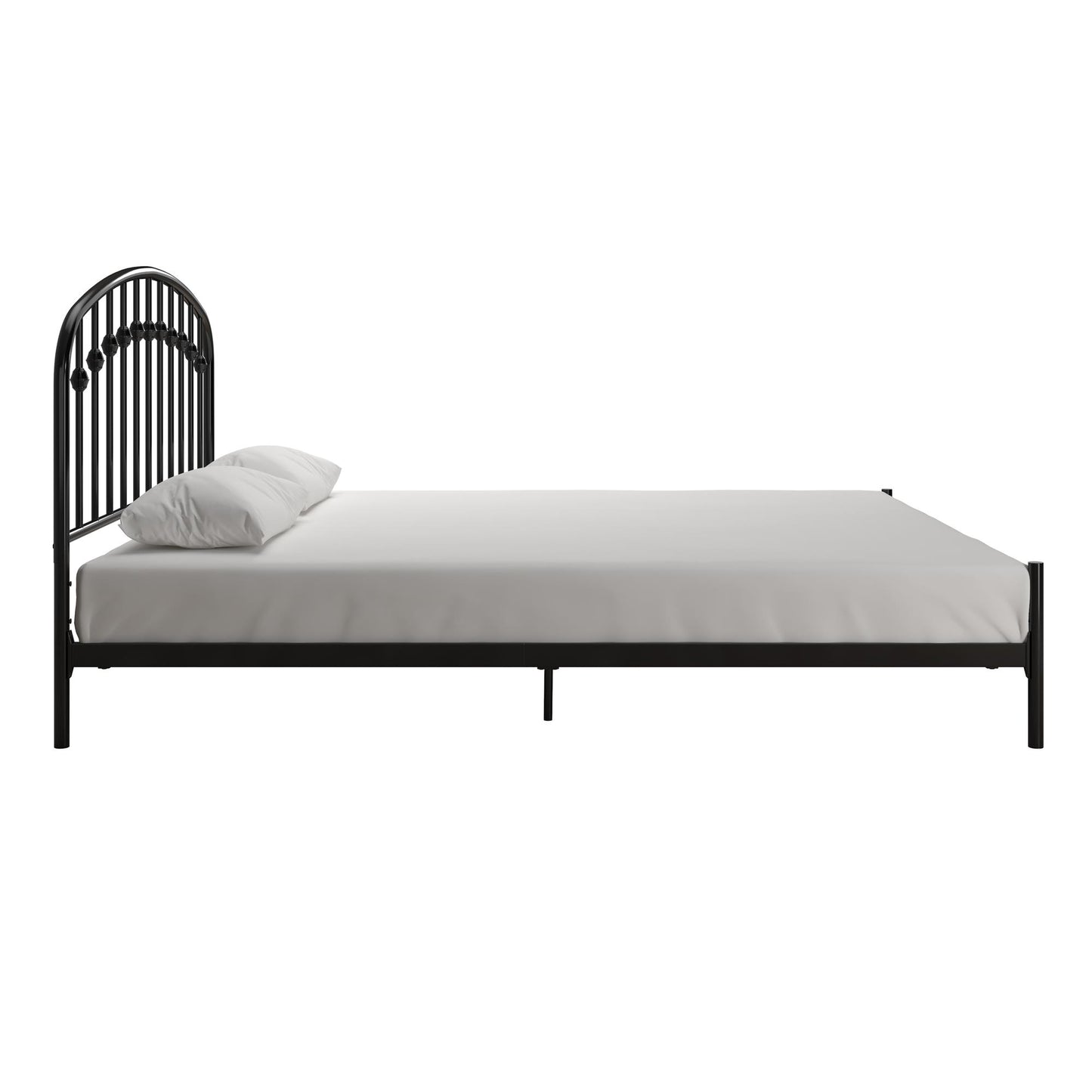 DHP Narla Metal Platform Bed Frame, Queen, Black - Black - Queen