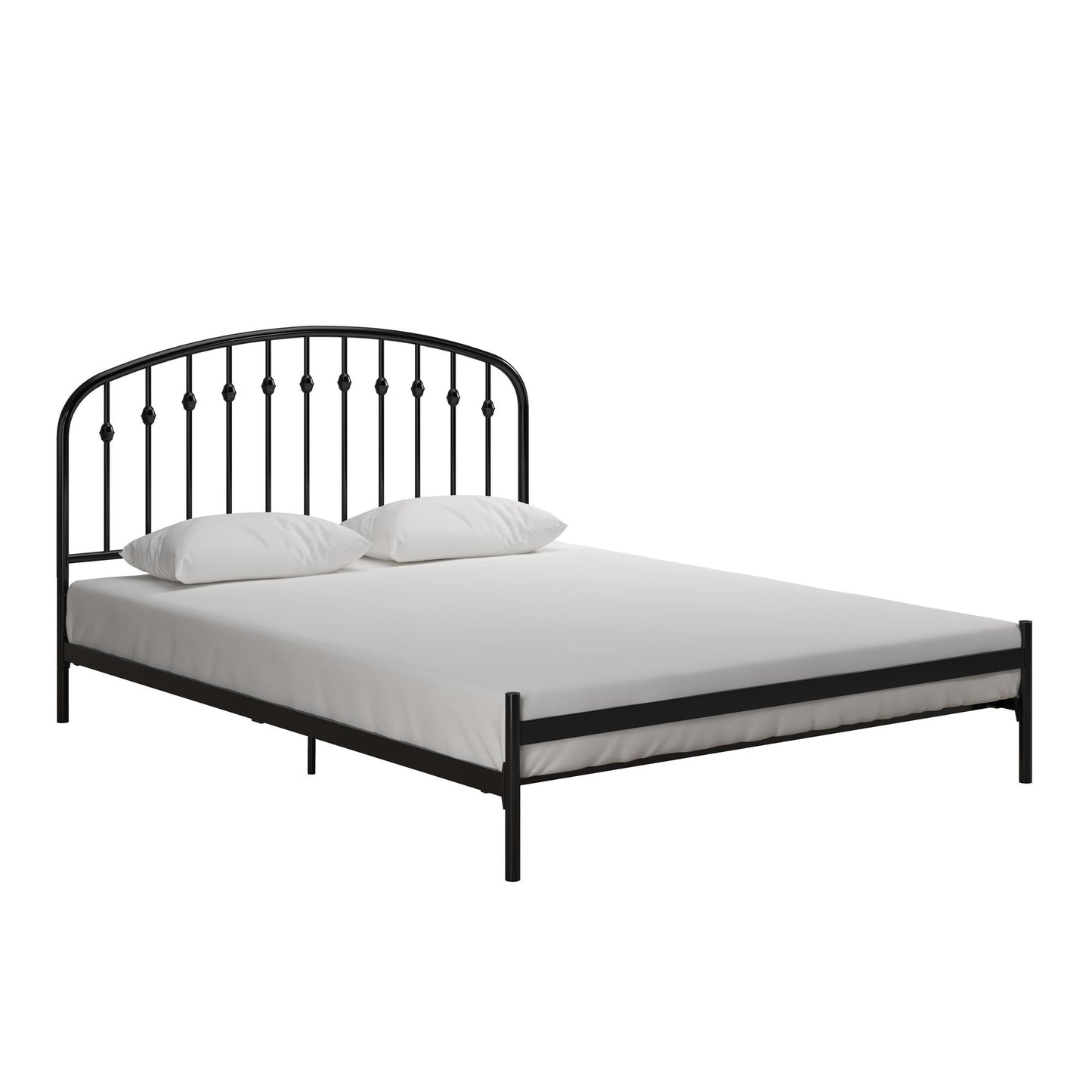 DHP Narla Metal Platform Bed Frame, Queen, Black - Black - Queen